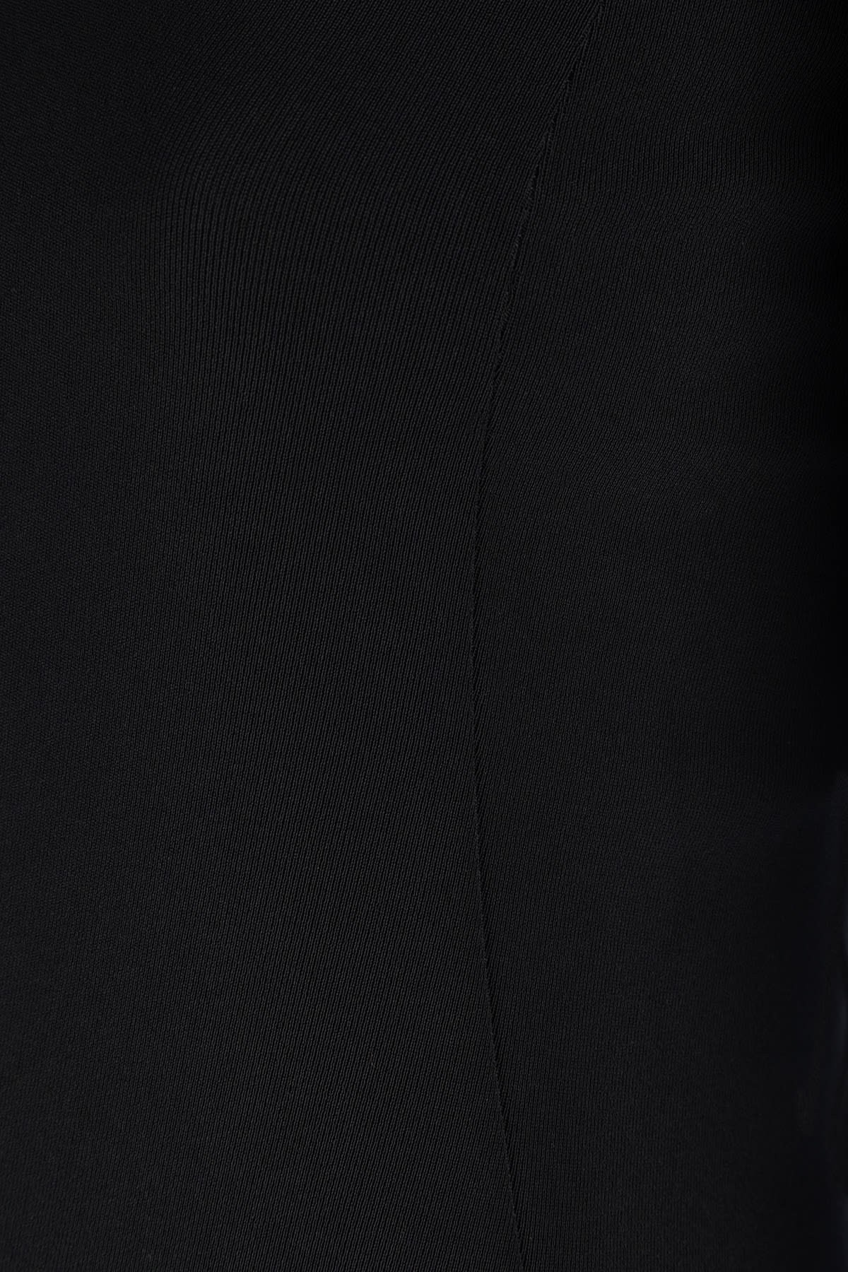 Balenciaga High Neckline Long Sleeve Fitted Bodice Flared Skirt In Black