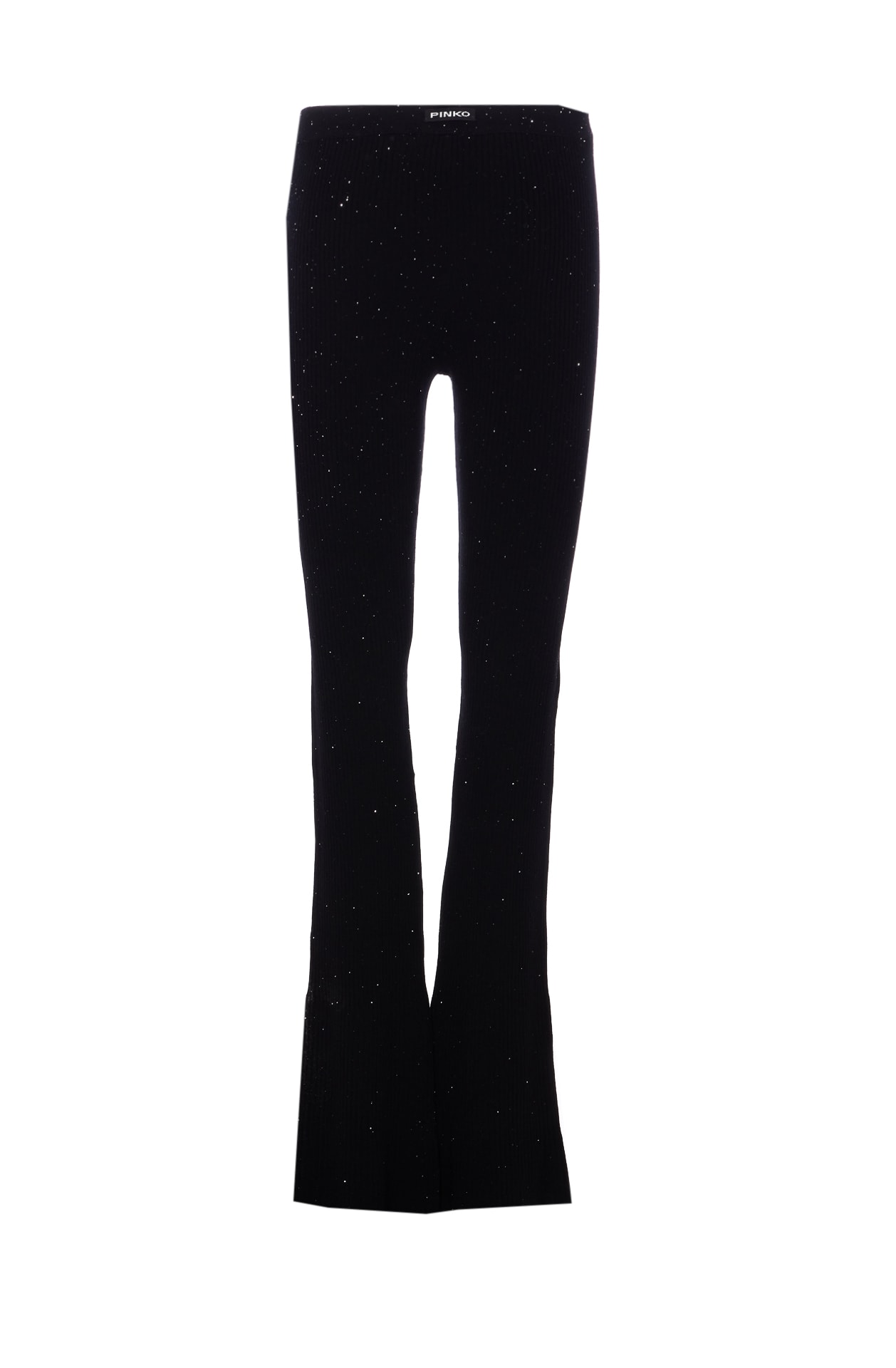 Pinko Black Wool-blend Trousers In Black