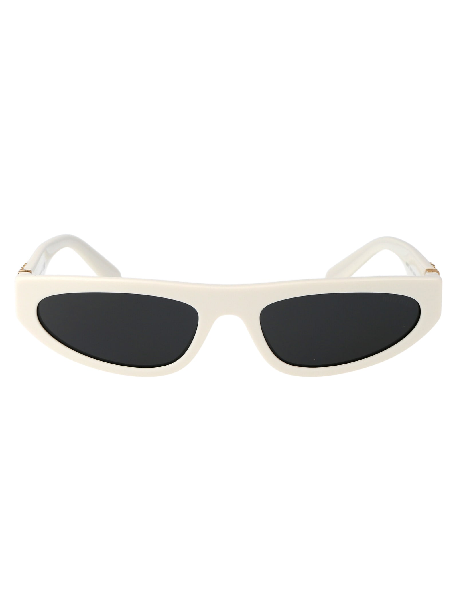 Shop Miu Miu 0mu 07zs Sunglasses In 1425s0 White Ivory