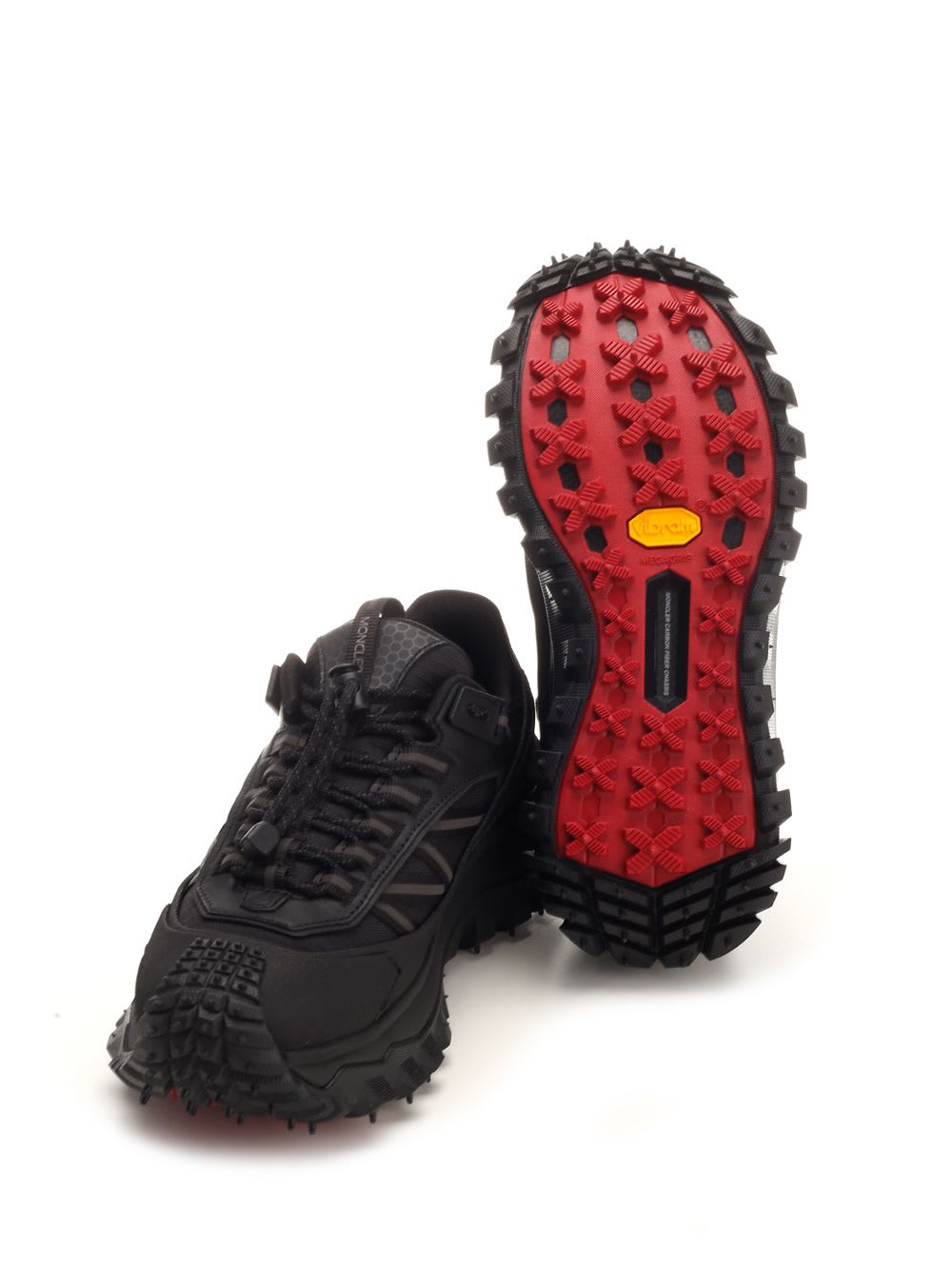 Shop Moncler Trailgrip Sneakers In Black