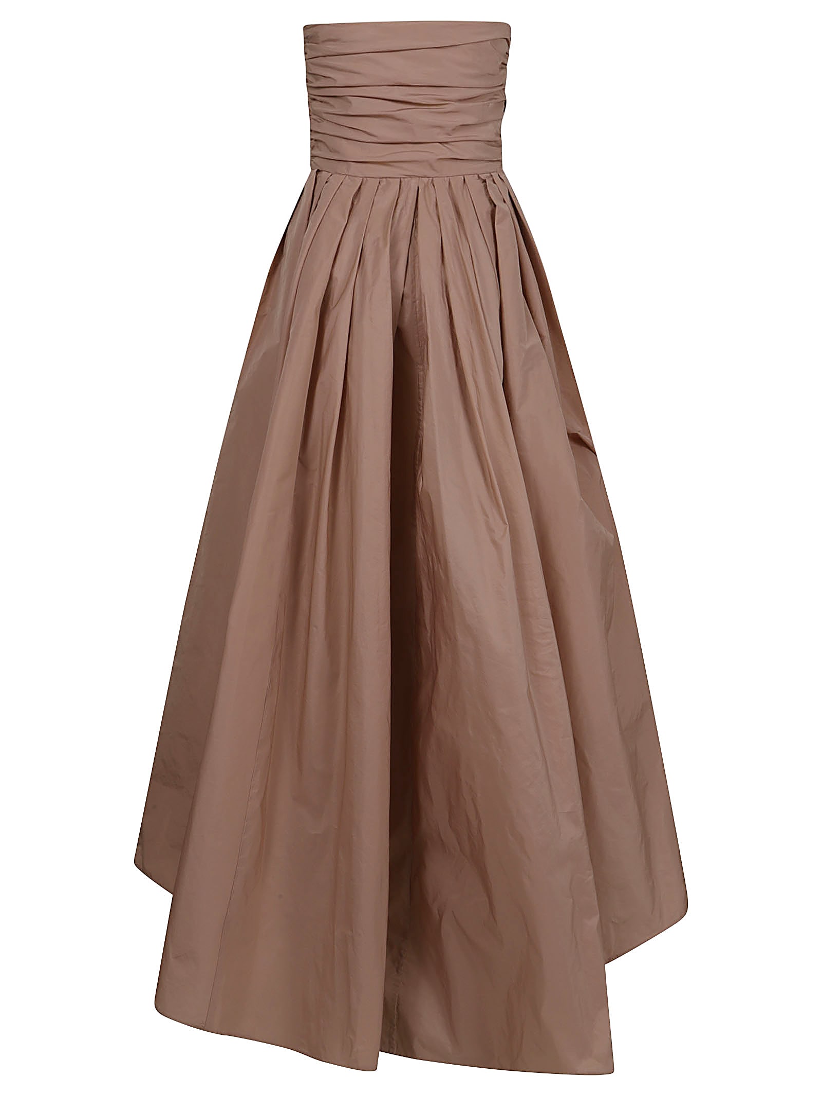 Pinko Strapless Taffeta Dress With Sweetheart Neckline In Rosa Cammeo