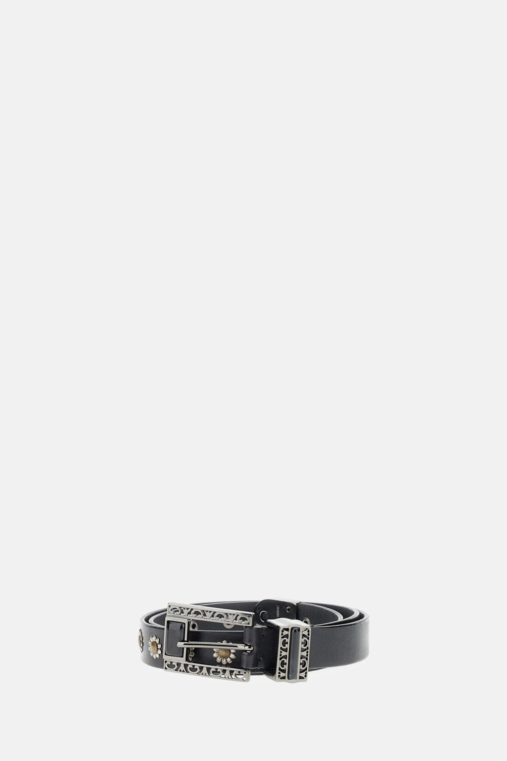 Golden Goose Belt With Amber Inserts In Black
