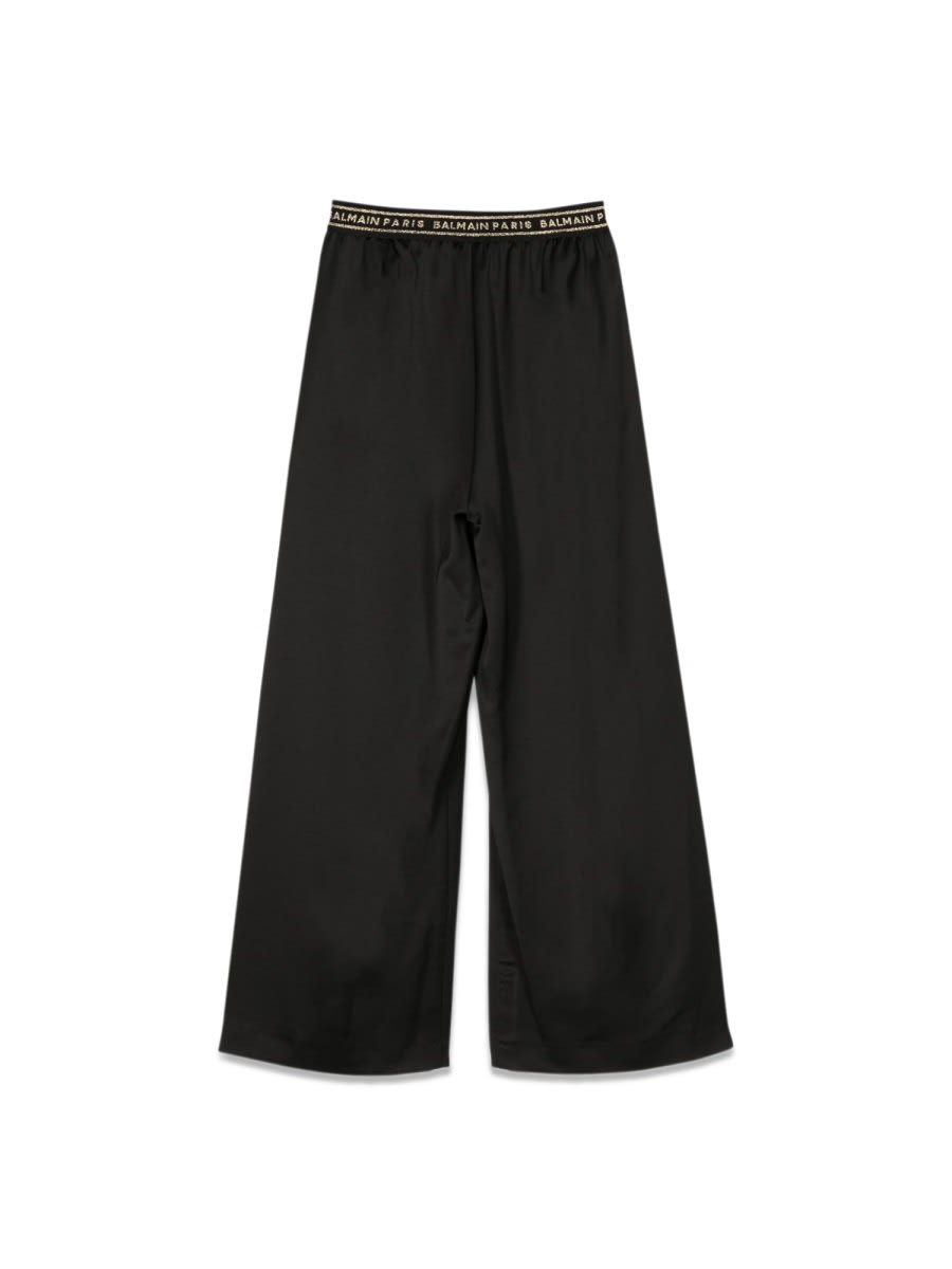 Shop Balmain Pants With Buttons In Black