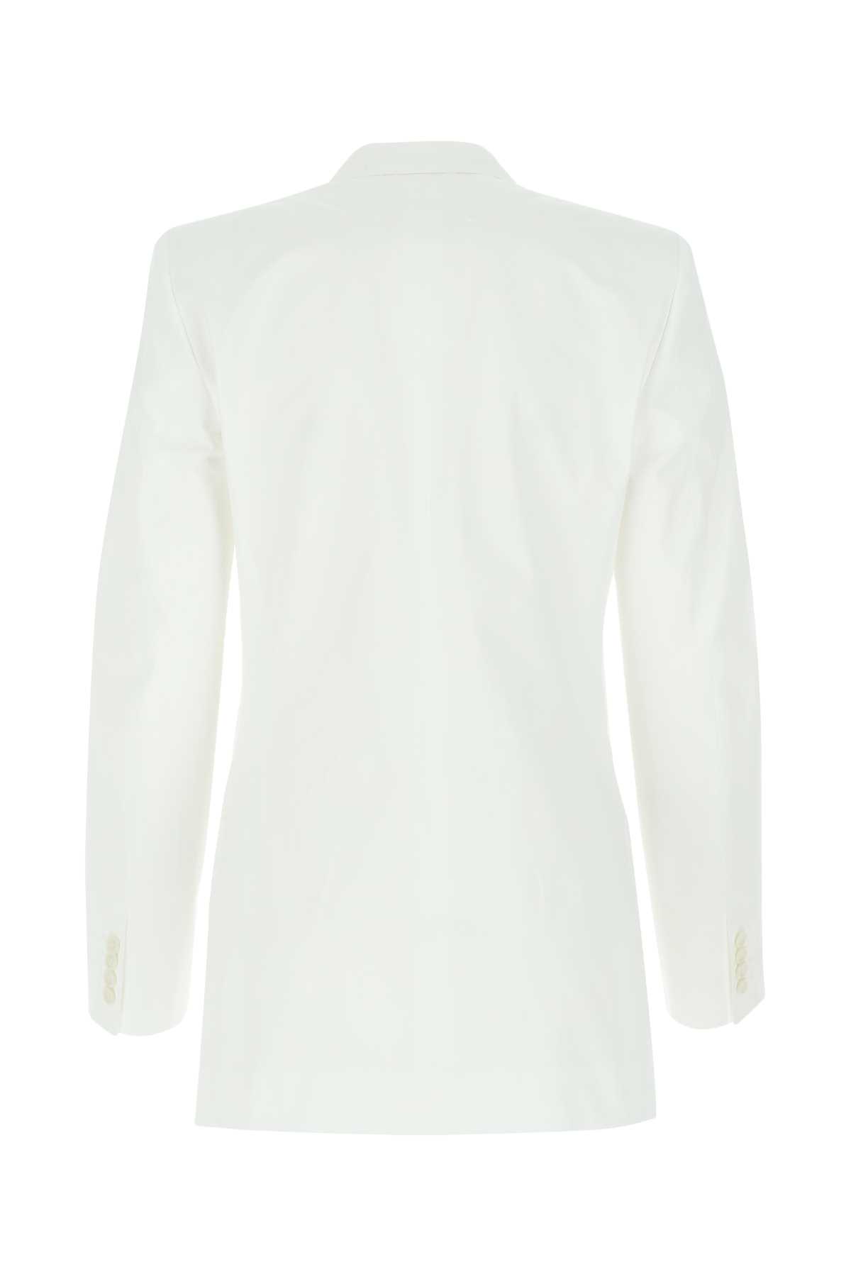 Shop Maison Margiela White Cotton Blazer In Offwhite