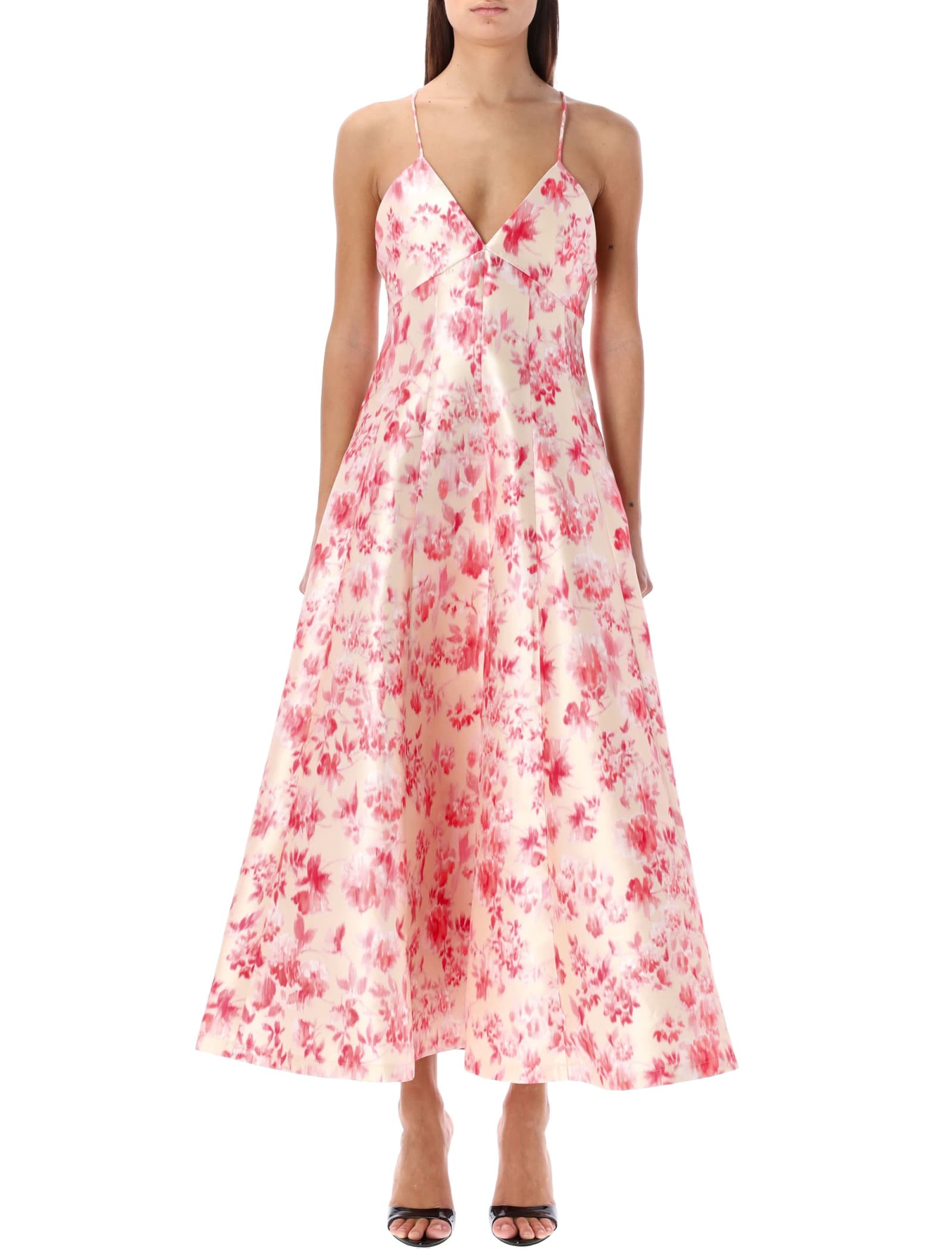 Shop Philosophy Di Lorenzo Serafini Radzmir Dress In Rose Print