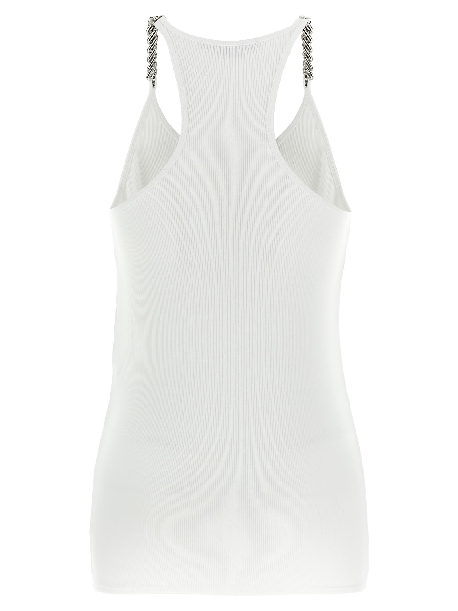 Stella Mccartney Chain Straps Jersey Tank Top In White