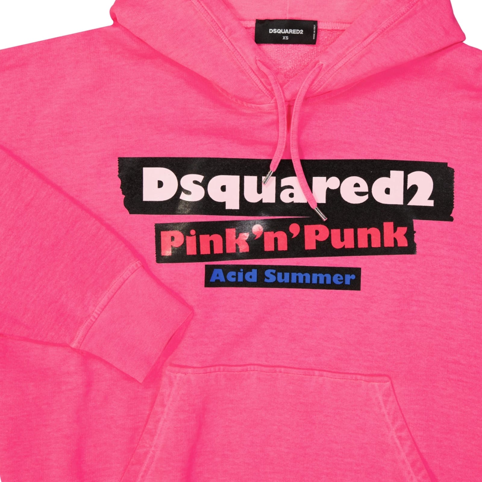 Shop Dsquared2 Logo Hooded Sweatshirt In Pink