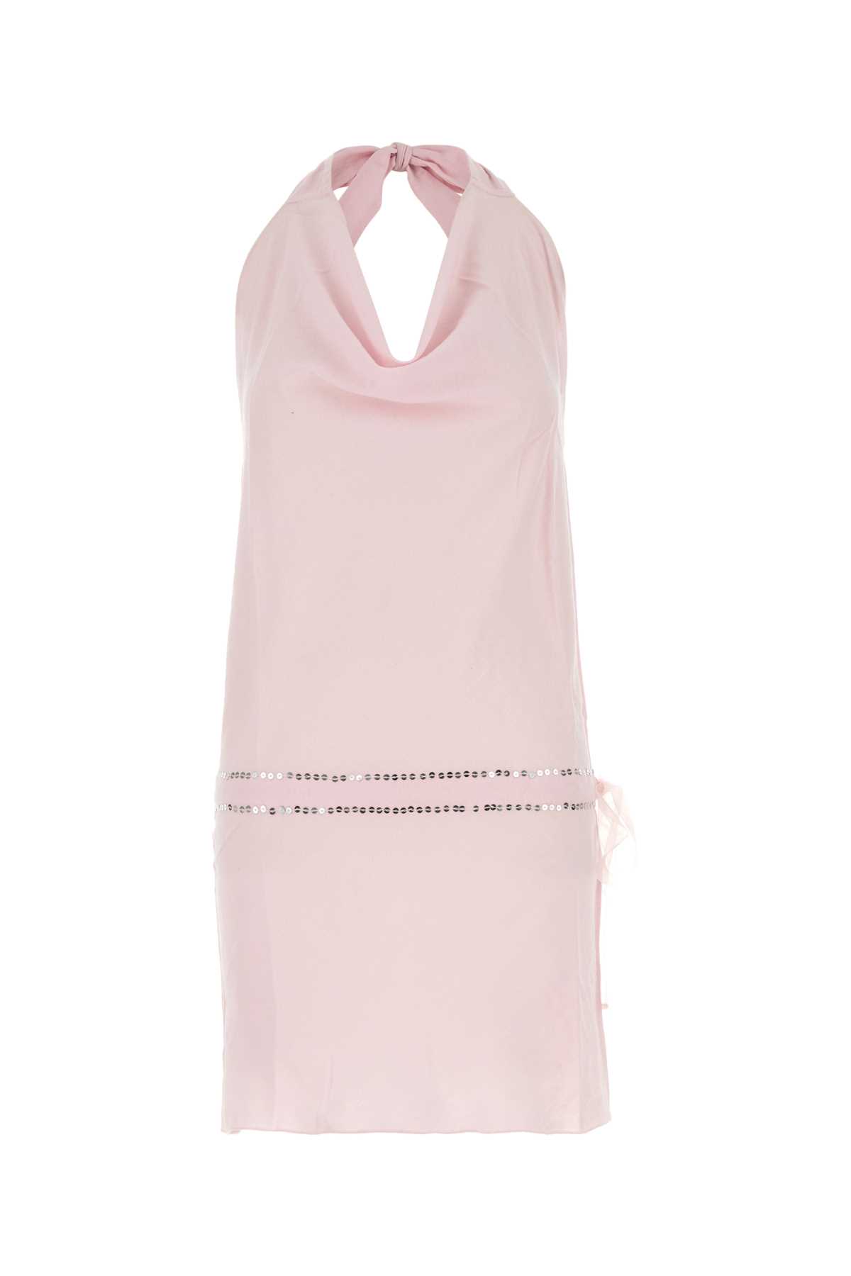 Pastel Pink Cotton Costa Mini Dress