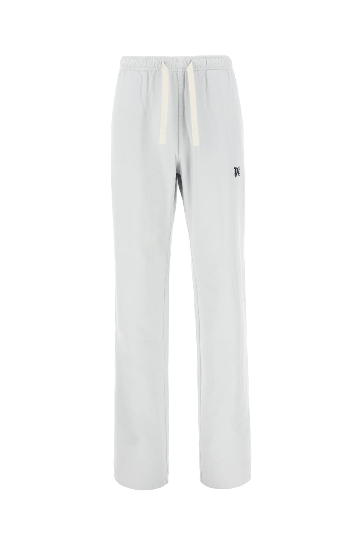 Shop Palm Angels Light Grey Cotton Blend Pants In Blue