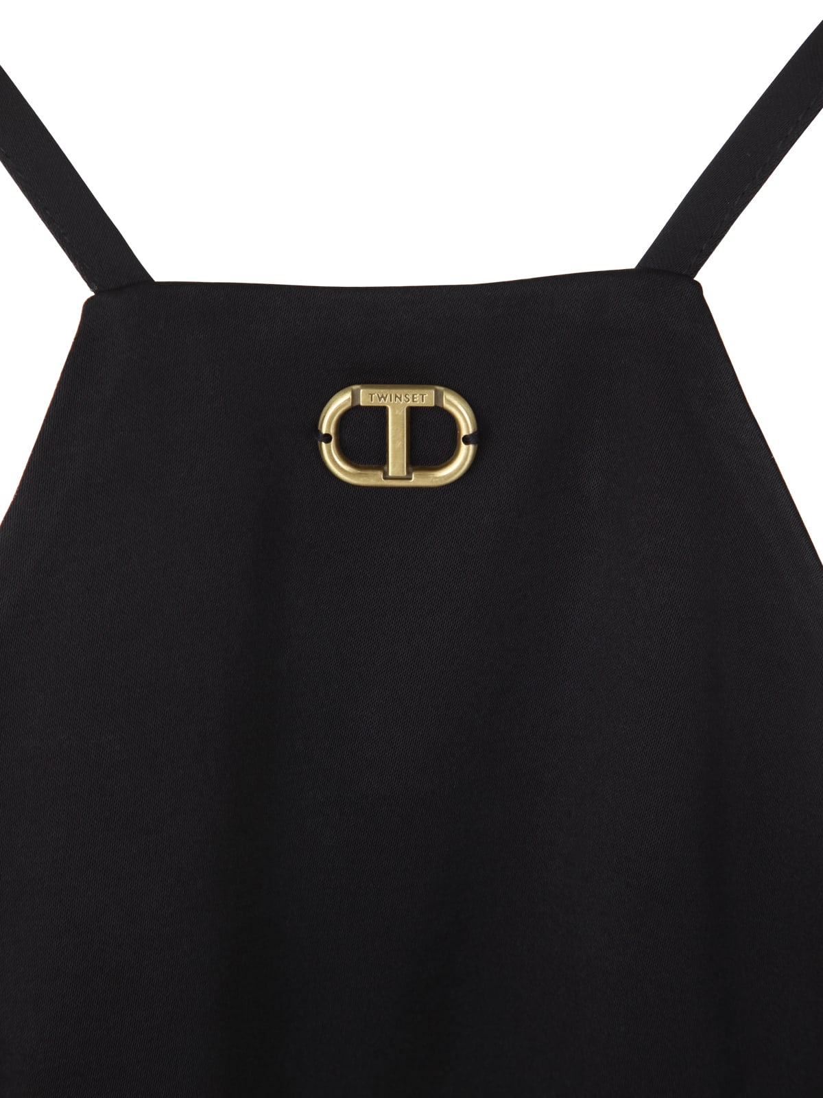 Shop Twinset Satin Top In Black
