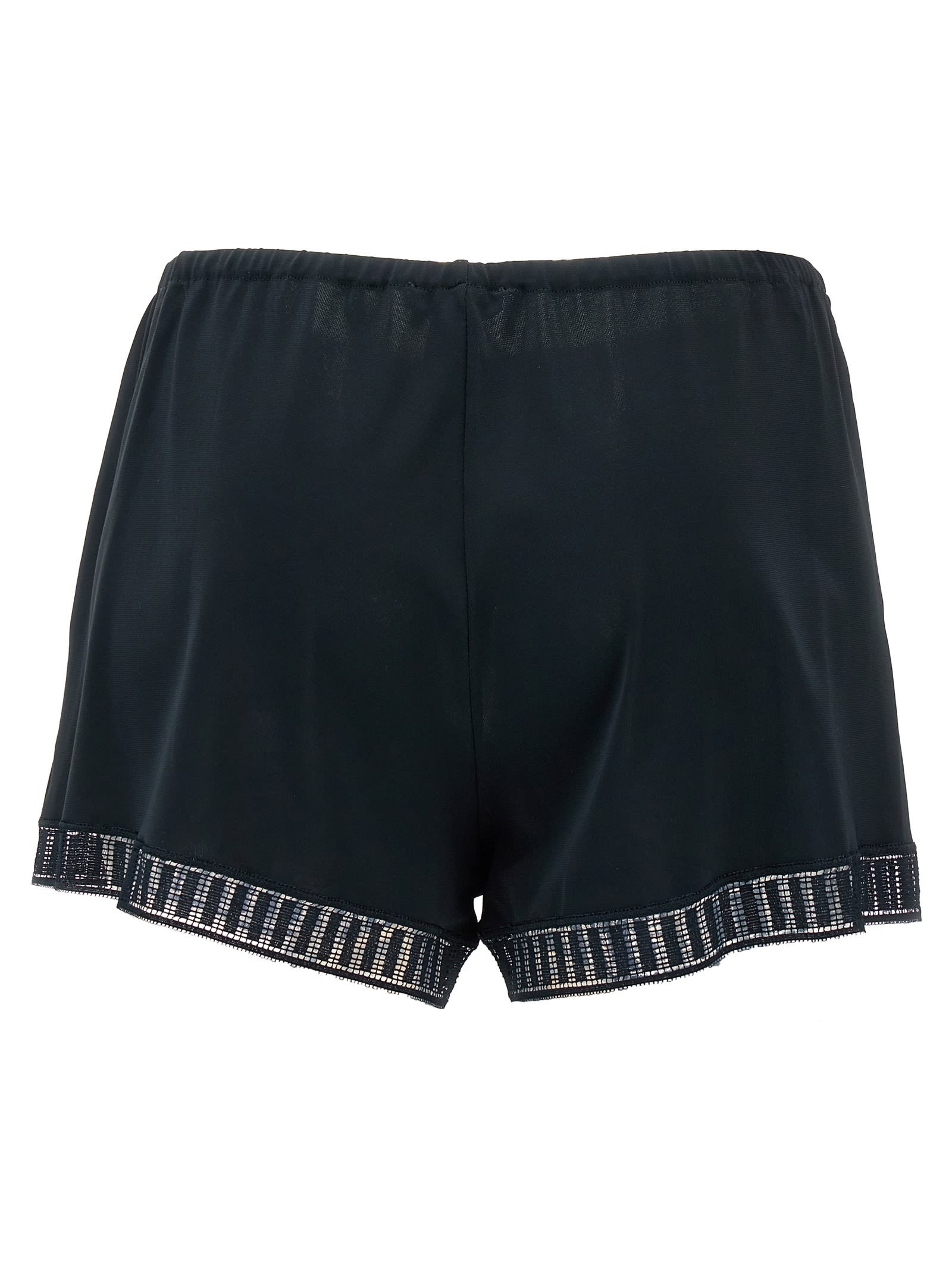 Eres Sylvie Graphic Lace-trim Short In Black