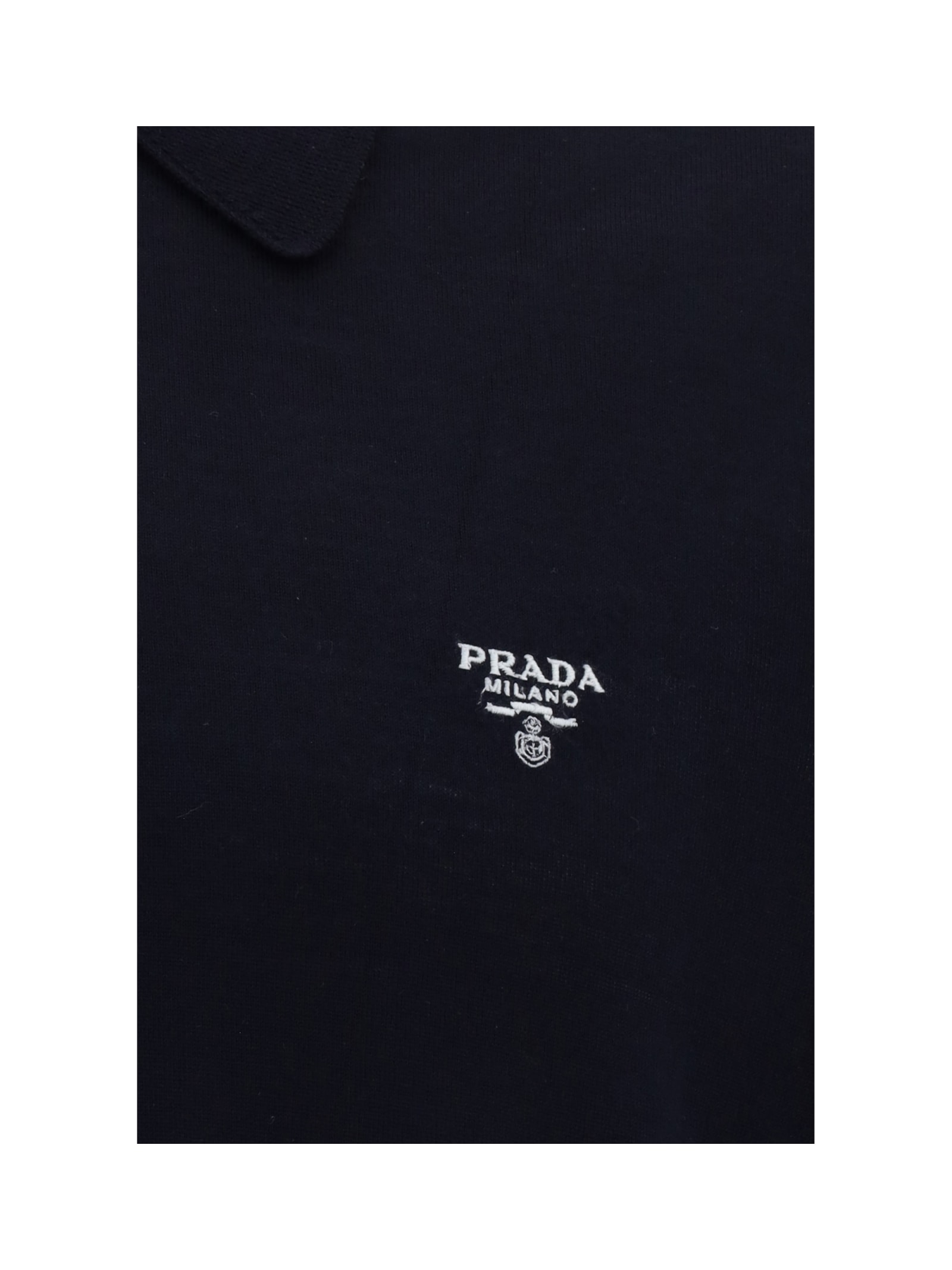 Shop Prada Polo Shirt In Bleu