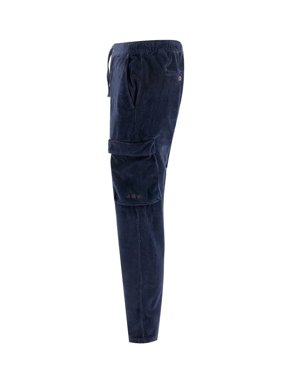 Shop Mc2 Saint Barth Trousers In Corduroy 61 Blue Navy