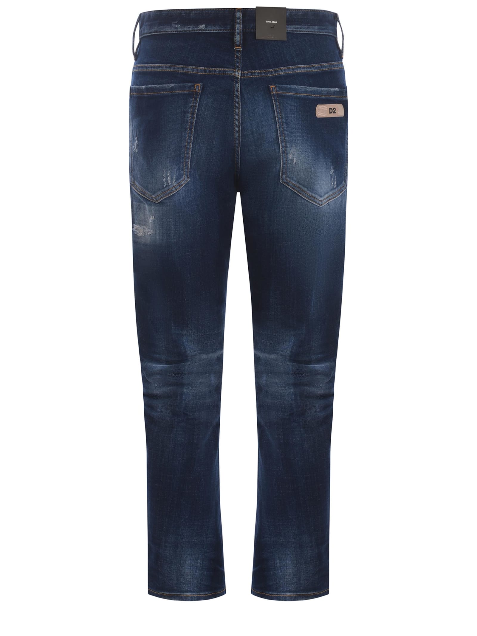 Shop Dsquared2 Jeans  Bro Made Of Denim In Denim Blu