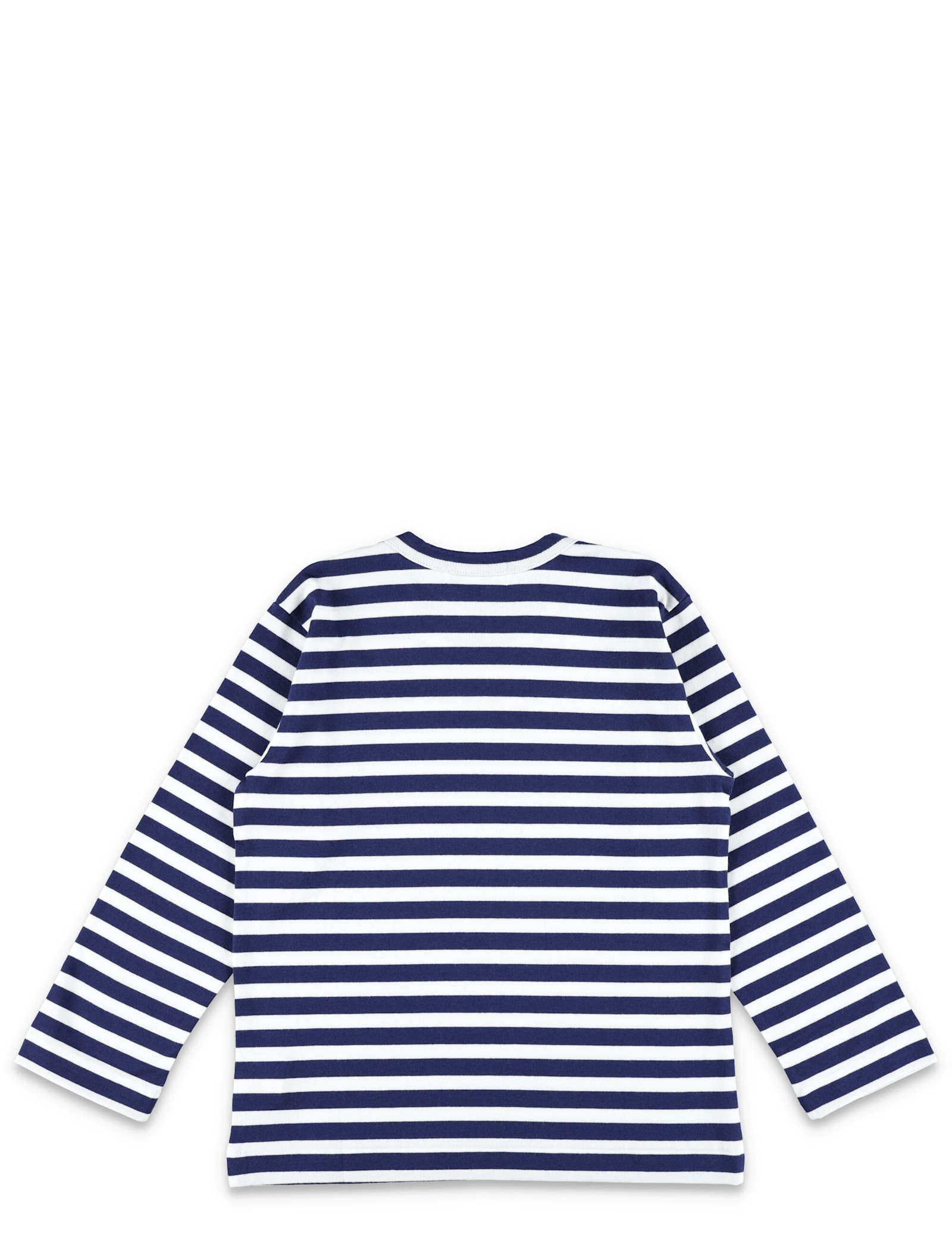 Comme Des Garçons Play Kid - Striped Long Sleeve T-shirt In Blue