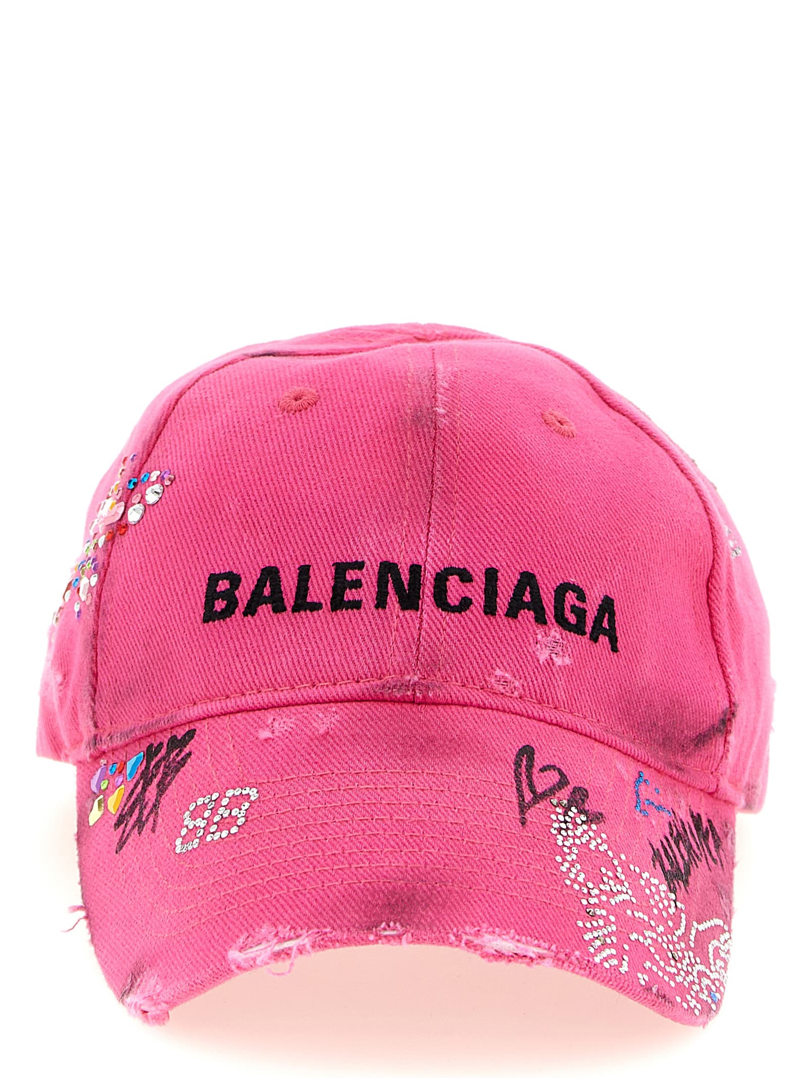 Balenciaga Upcycled Cap In Pink