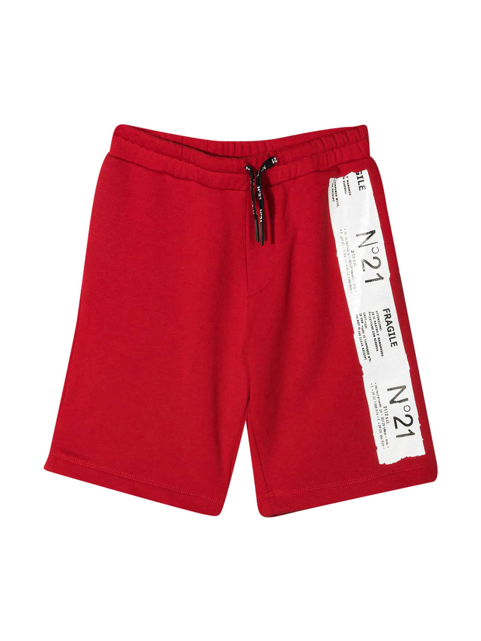 N.21 Red Bermuda Shorts Msgm Kids