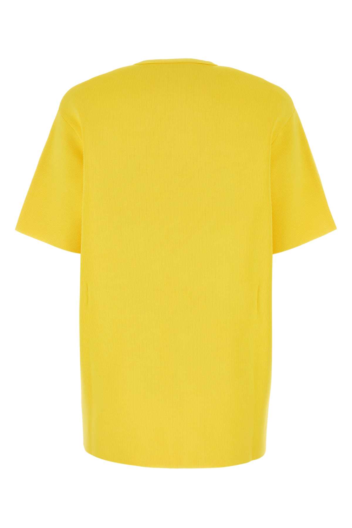 Shop Jil Sander Yellow Viscose Blend T-shirt In 736
