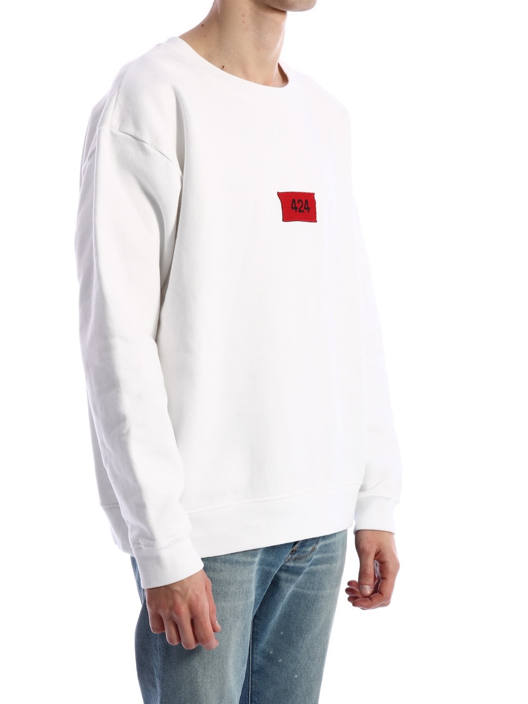 Shop Fourtwofour On Fairfax Sweatshirt Logo White