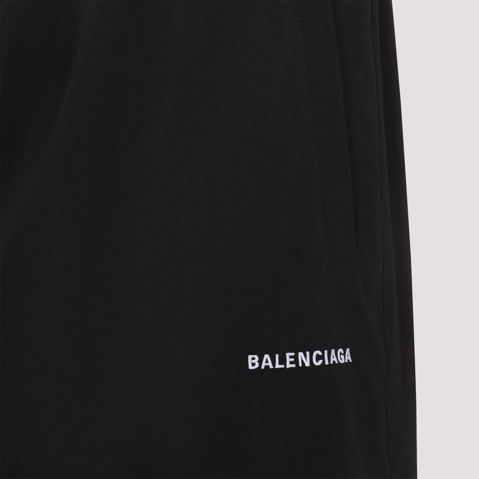 Balenciaga Relaxed Fit Black Wide-leg Trousers In Black