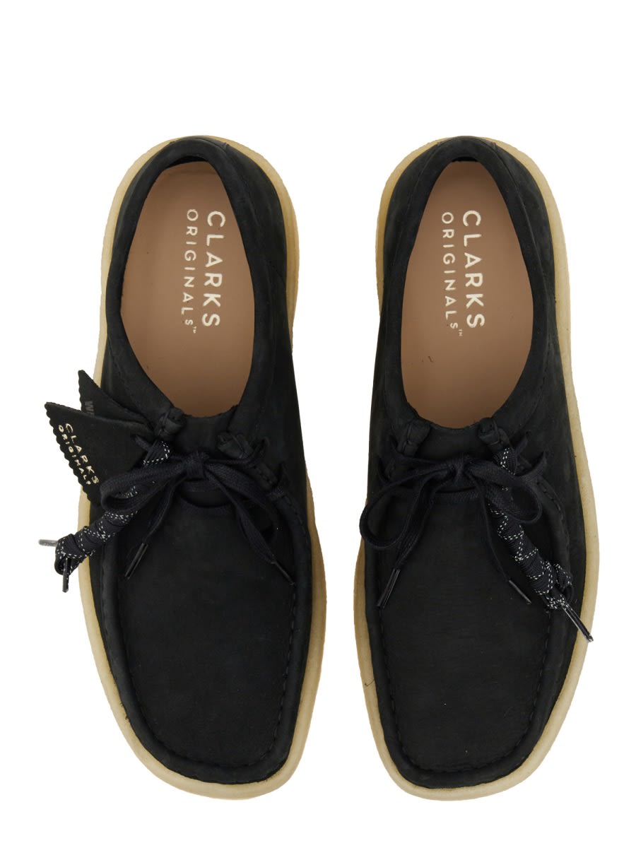 Shop Clarks Moccasin Wallabee Cup In Black