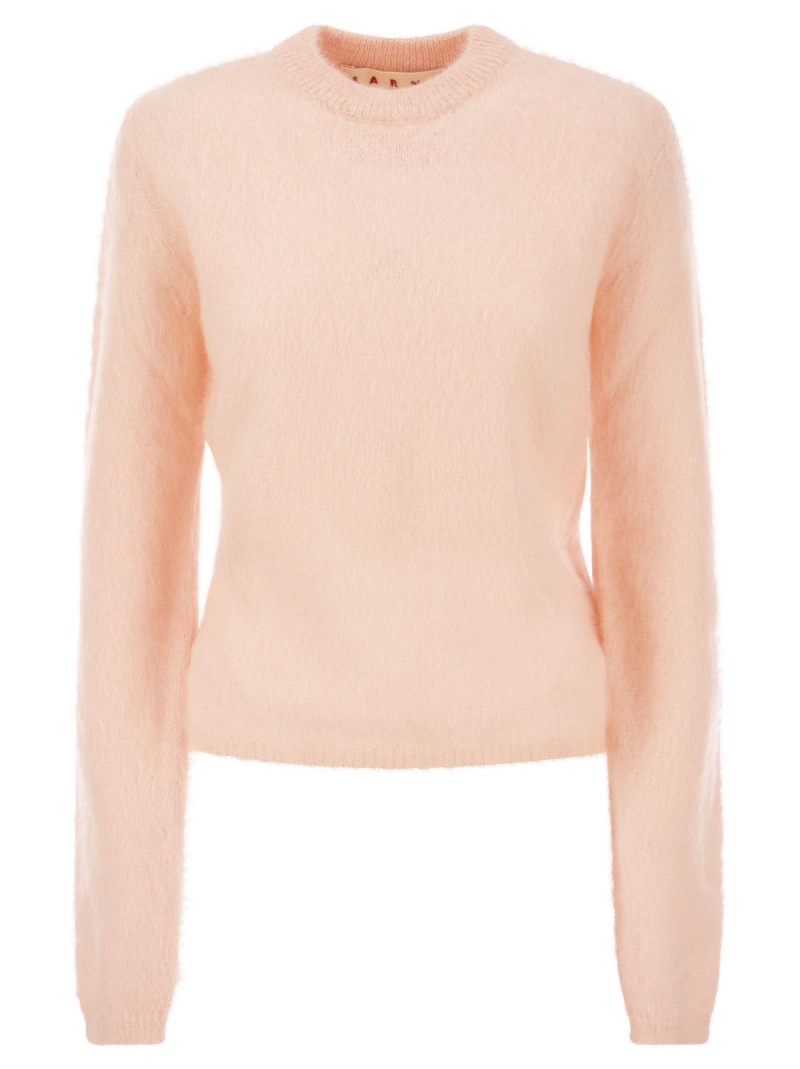 Shop Marni Mohair And Wool Pullover In Pink