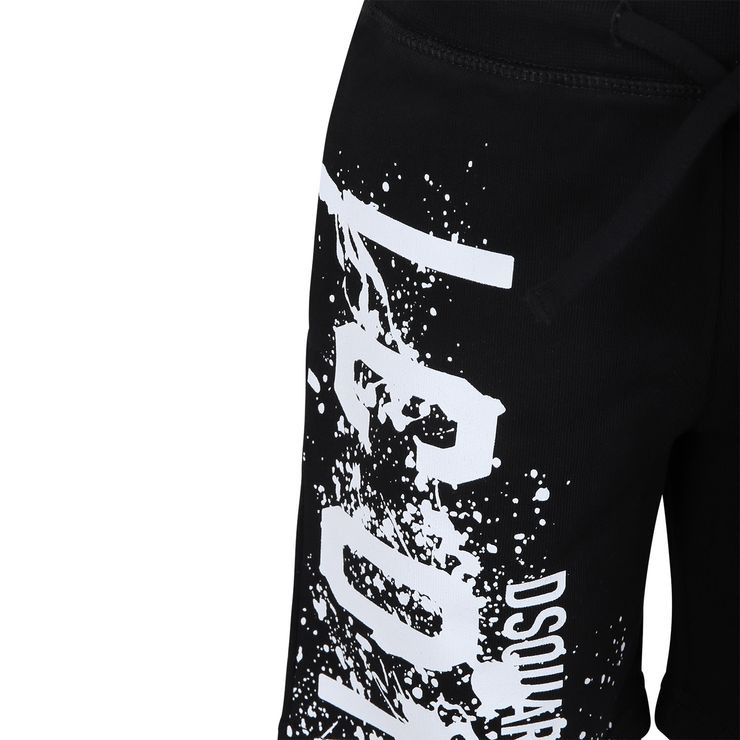 Shop Dsquared2 Black Sport Shorts For Boy