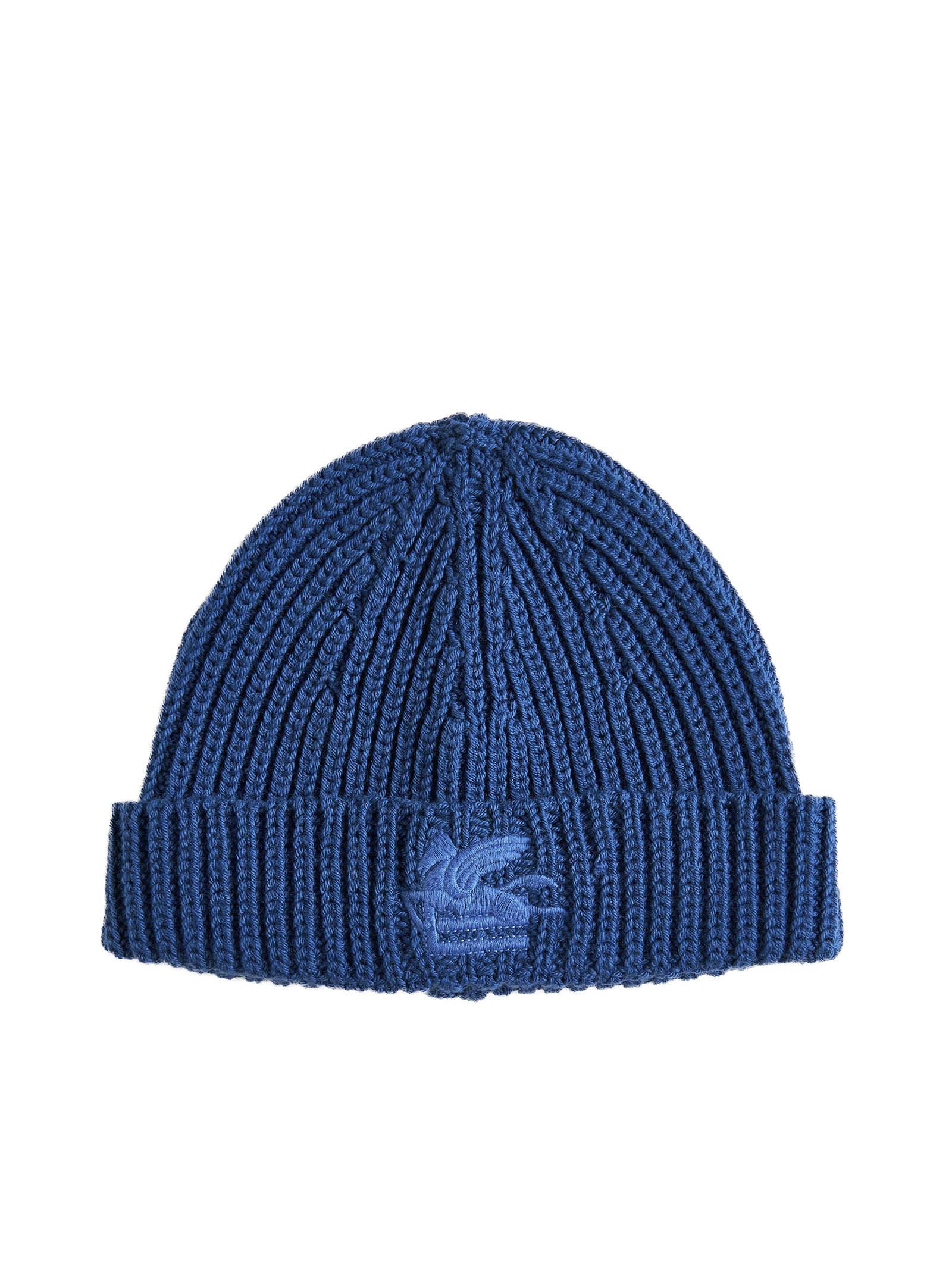 Shop Etro Hat In Blue