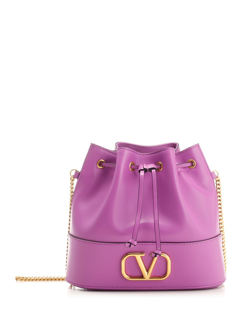 Shop Valentino V Logo Signature Mini Bucket Bag In Violet