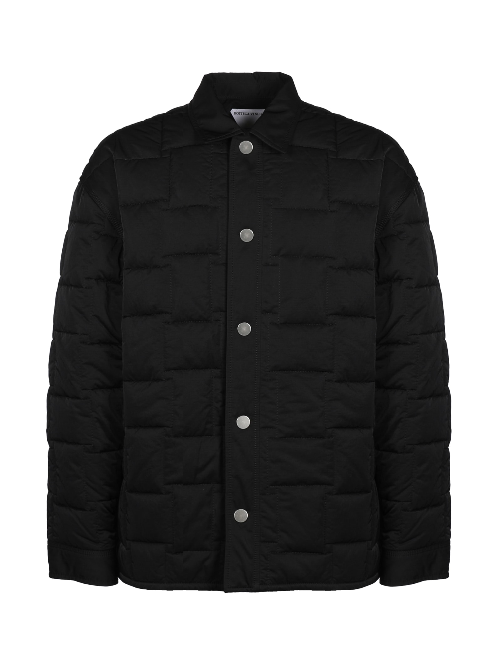 Shop Bottega Veneta Intreccio Technical Jacket In Black