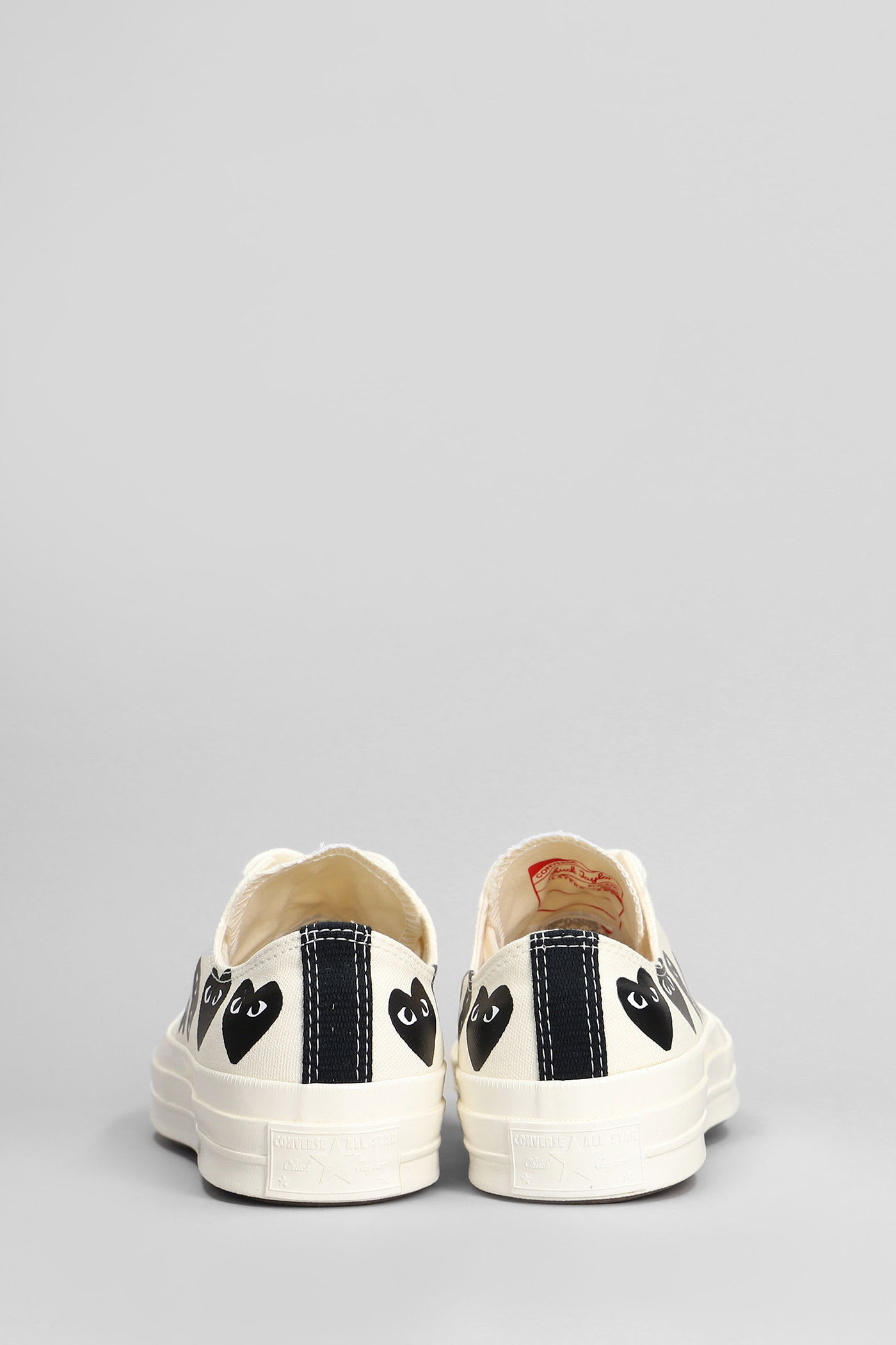 Comme Des Garçons Play Chuck 70 Cdg Low Sneakers In Beige Cotton In Nude