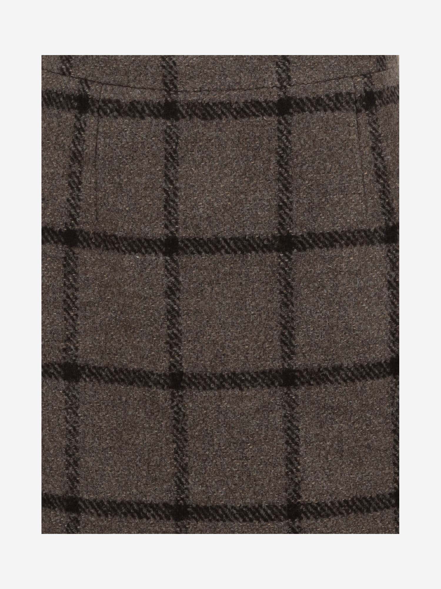 Shop Patou Wool Blend Skirt With Check Pattern In Red