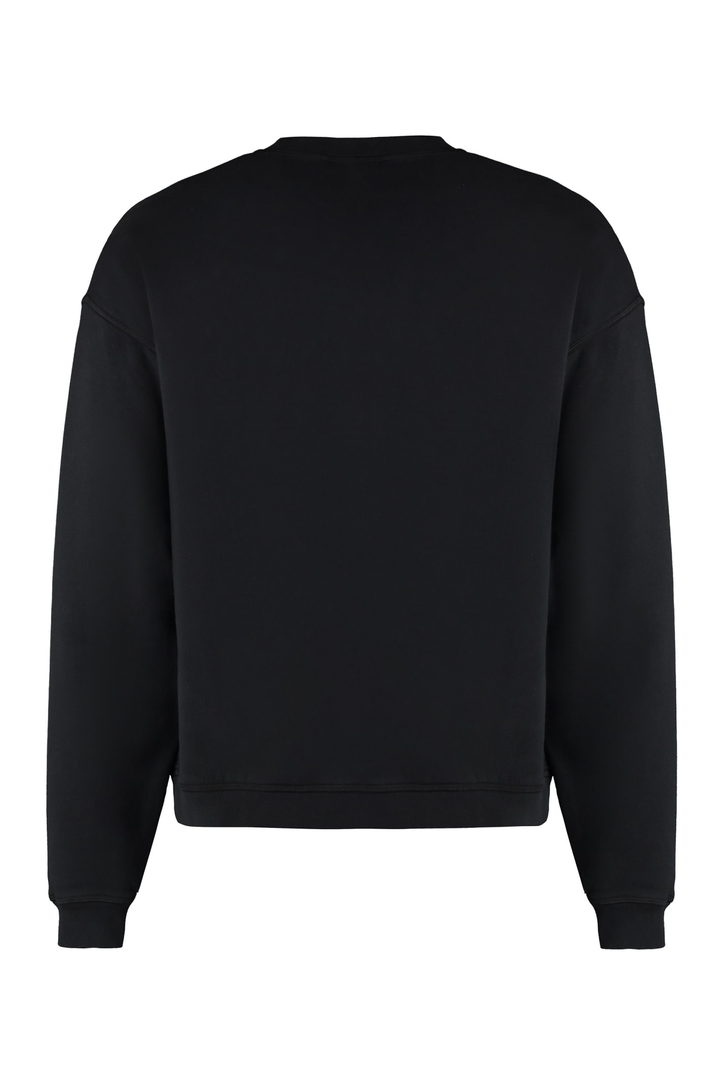 Shop Dsquared2 Logo Detail Cotton Sweatshirt In Black