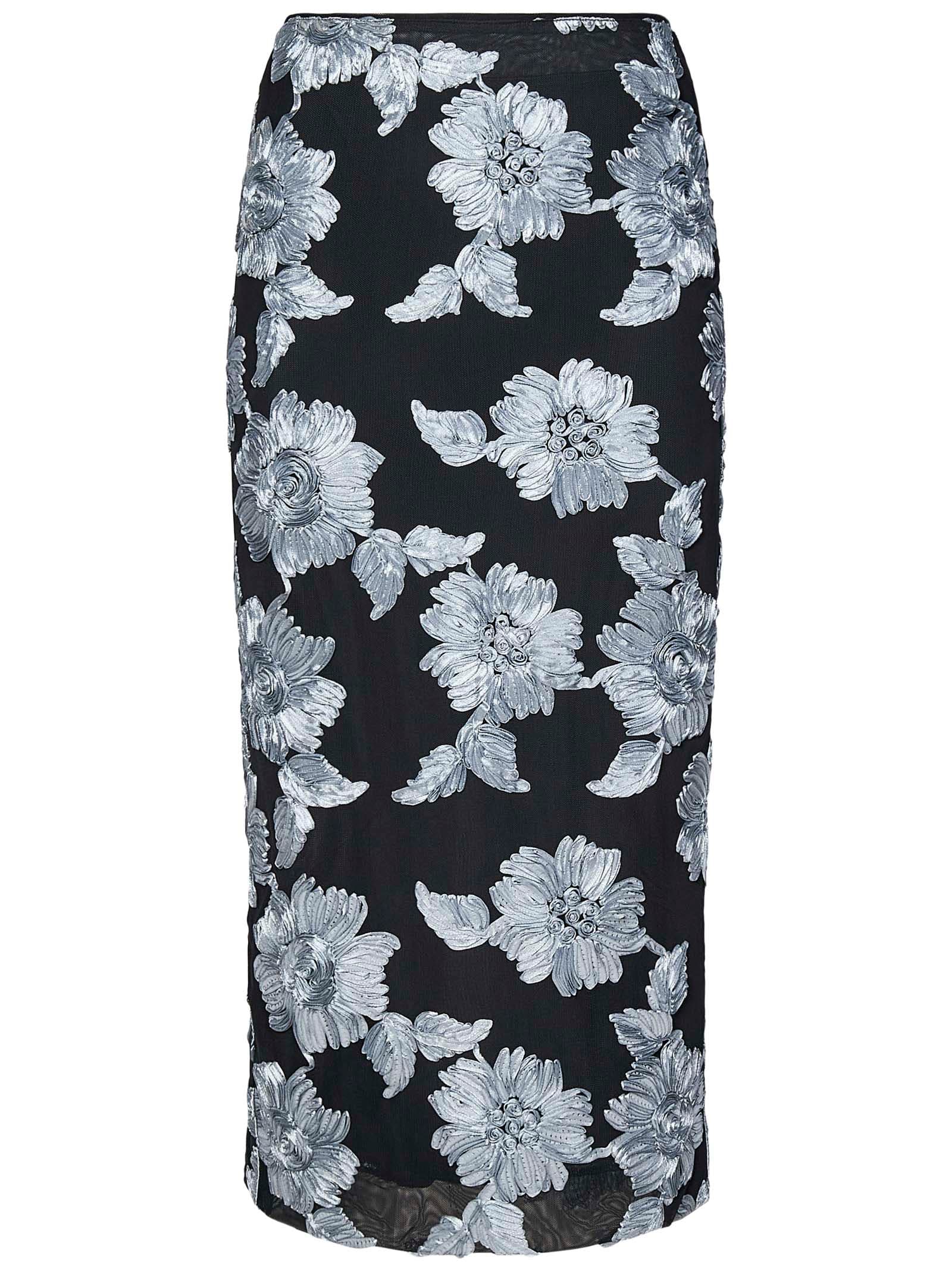 Shop Rotate Birger Christensen Midi Skirt In Grey