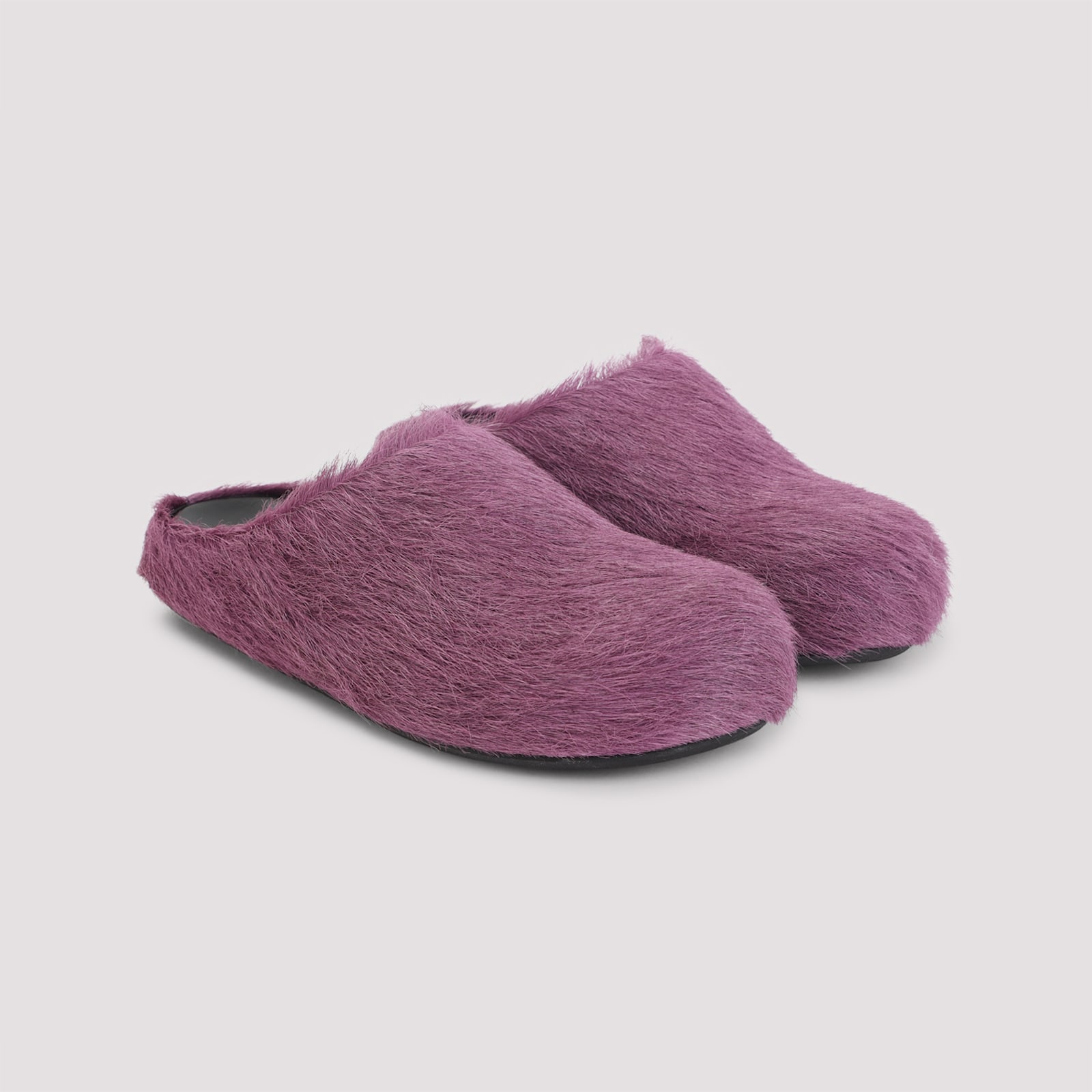 Marni Slip-on Mule Sandals In Textured Calf Hair