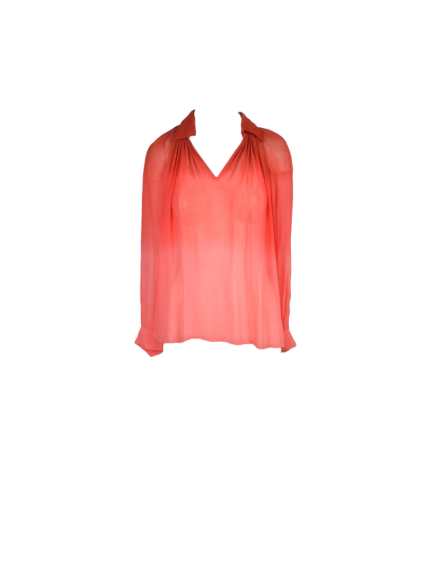 Attic And Barn Womens Coral Blouse
