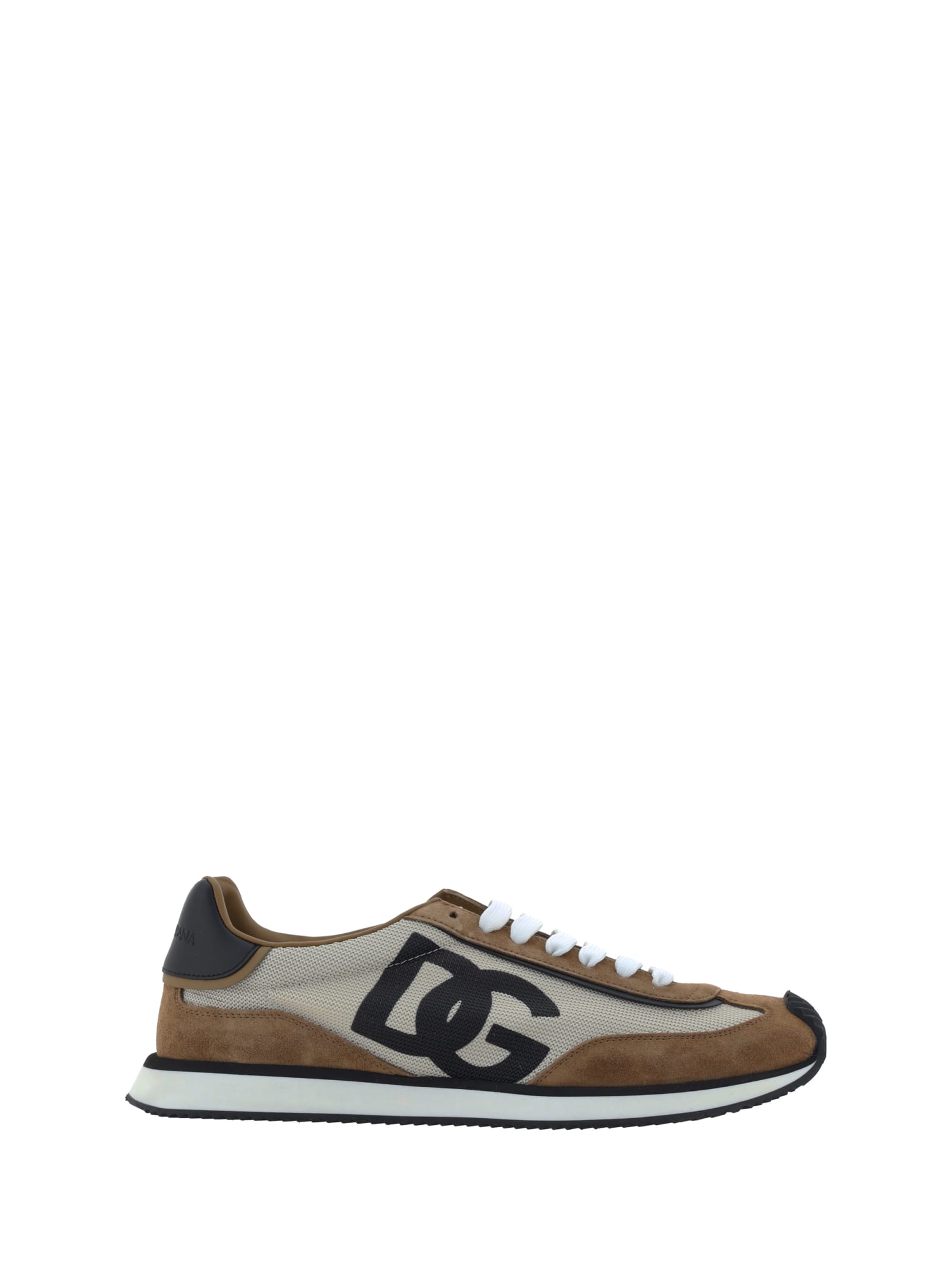 Shop Dolce & Gabbana Sneakers In Beige/nero