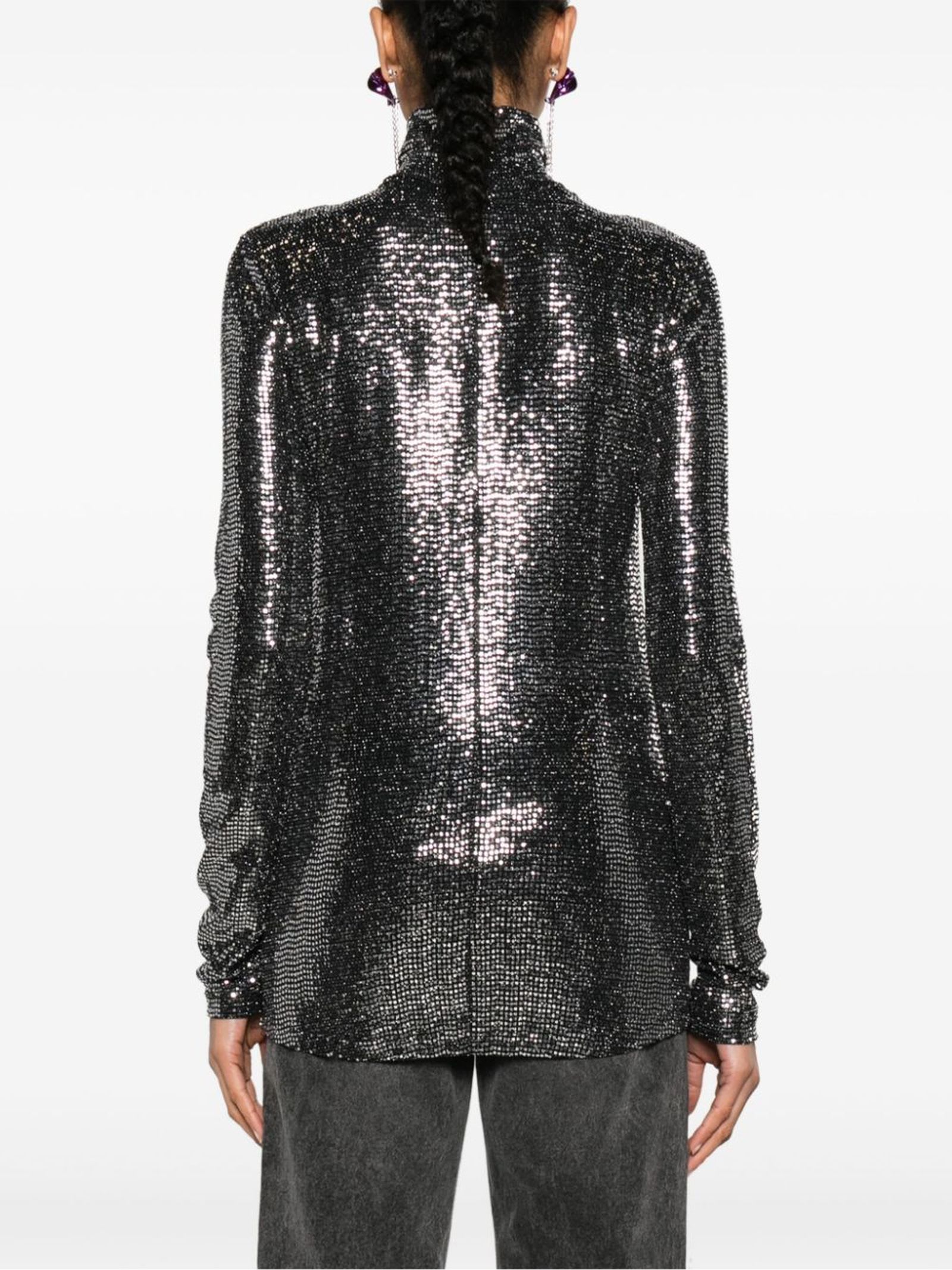 Shop Isabel Marant Joyela Sequined Top In Silver