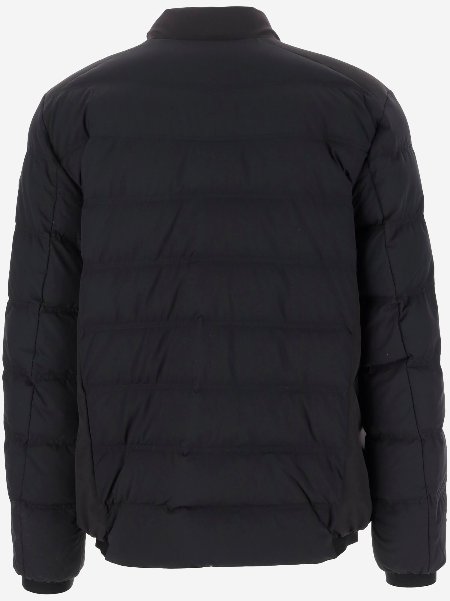 Shop Woolrich Bering Down Jacket Made Of Stretch Nylon In Black