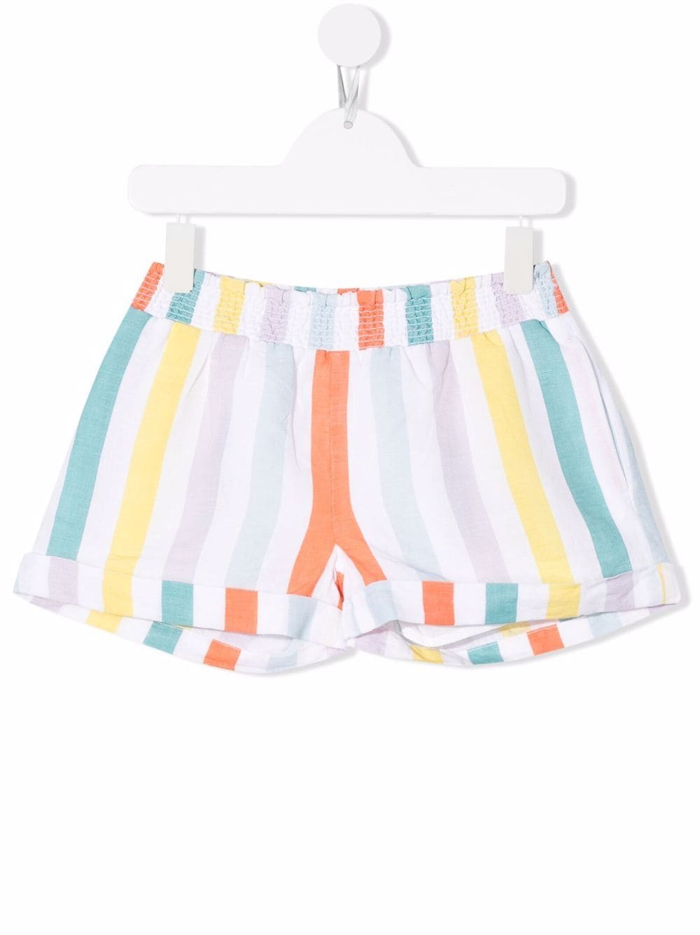 Stella McCartney Kids Kids Multicolored Striped Cotton And Linen Shorts