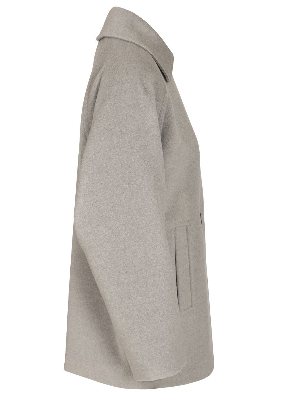 Max Mara Double-breasted Wool Pea Coat In Gray