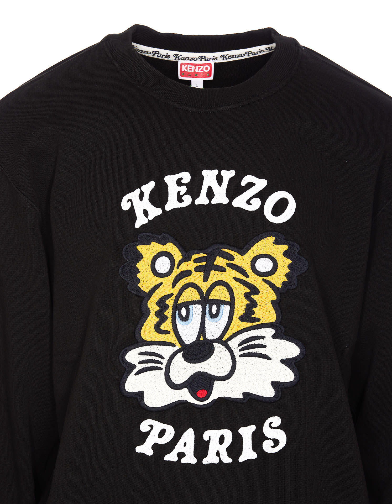 Kenzo Verdy Collection Embroidered Classic Sweatshirt In Black
