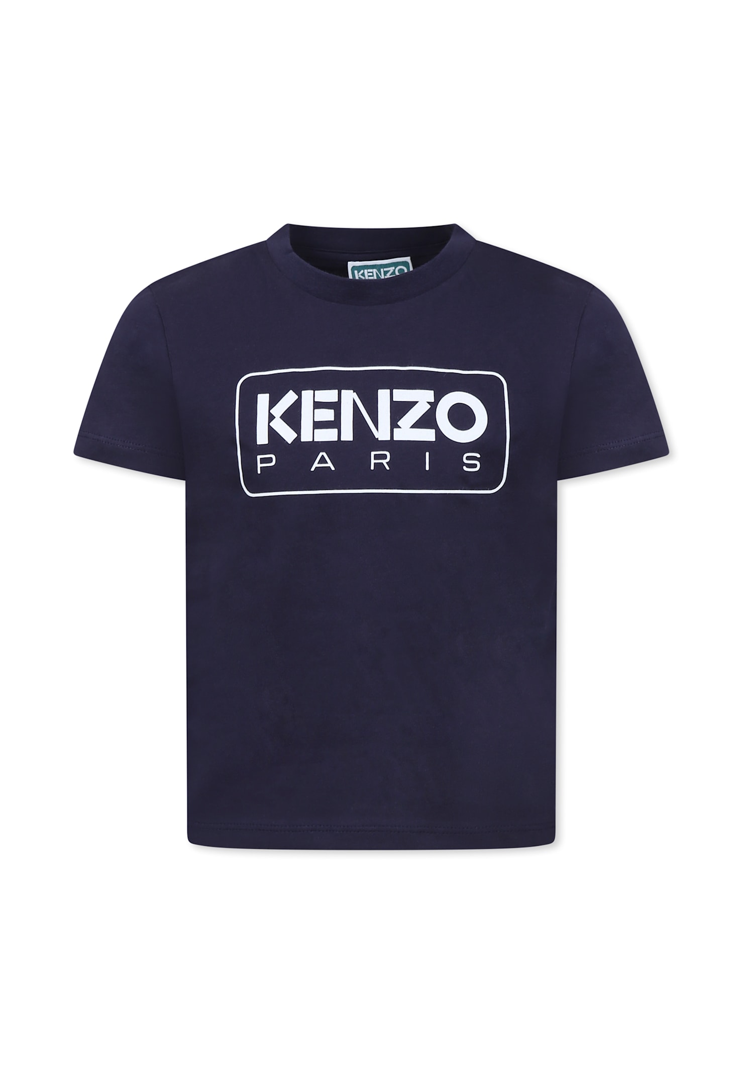 Kenzo Blue T-shirt For Kids With Logo In Blue