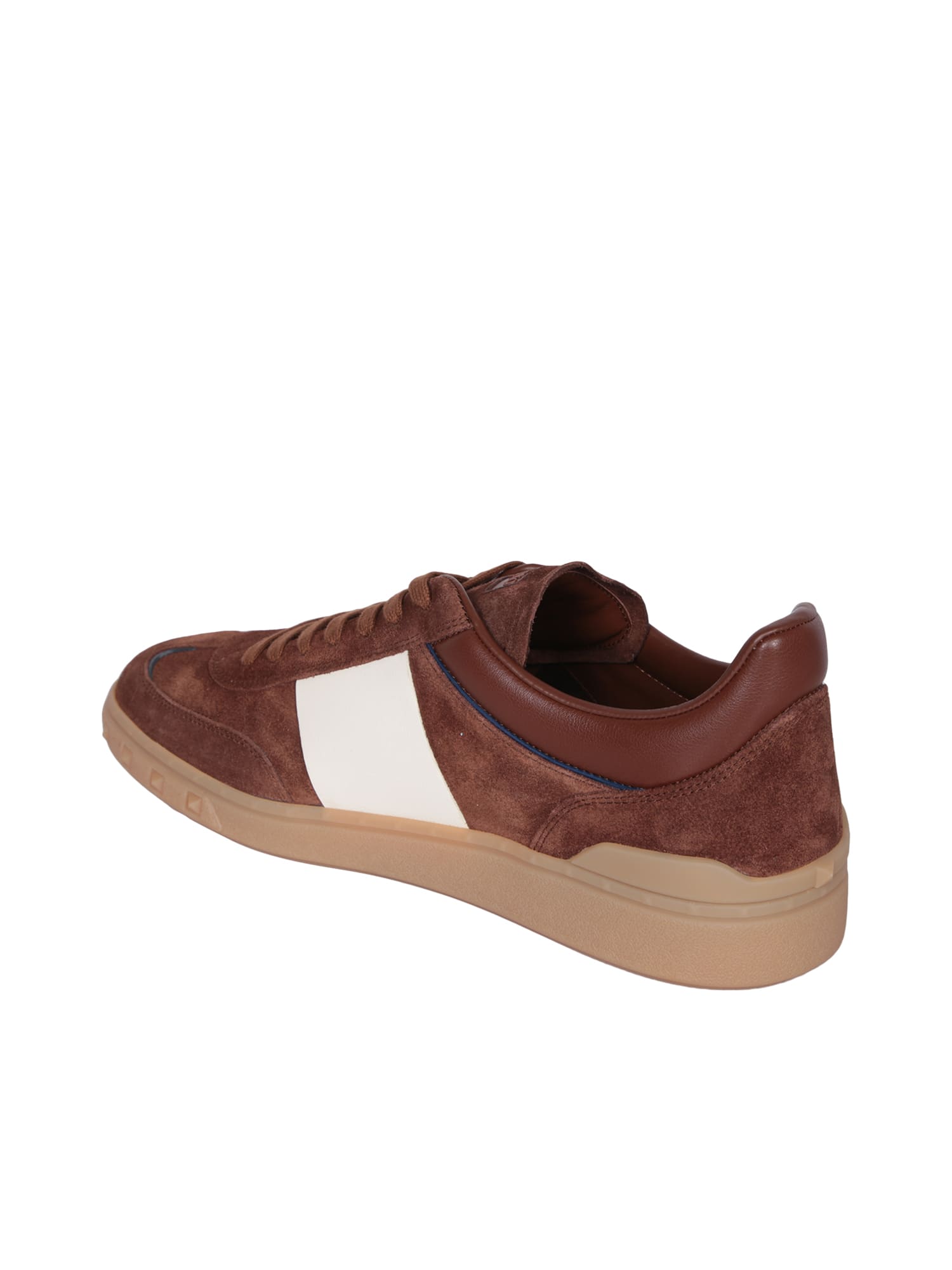Shop Valentino Highline Brown Sneakers