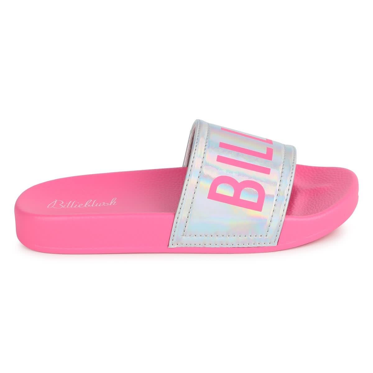 Shop Billieblush Ciabatte Con Logo In Pink