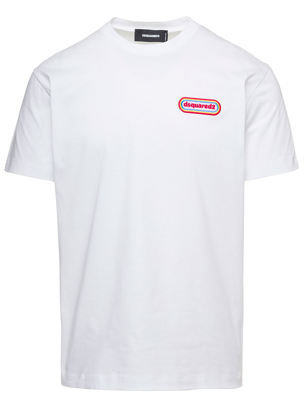 Dsquared2 D2 Round Cool Tee In White | ModeSens