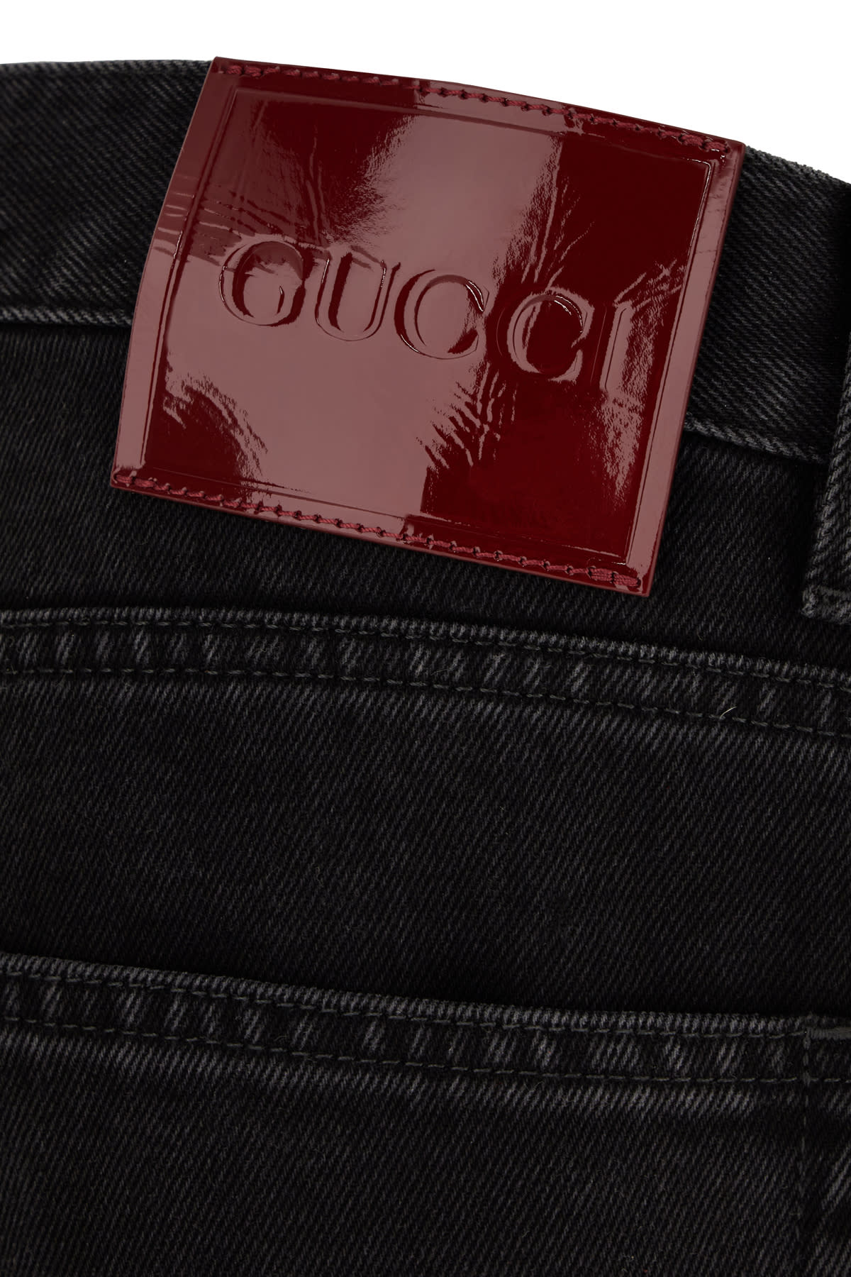 Shop Gucci Jeans In Dark Grey Mix