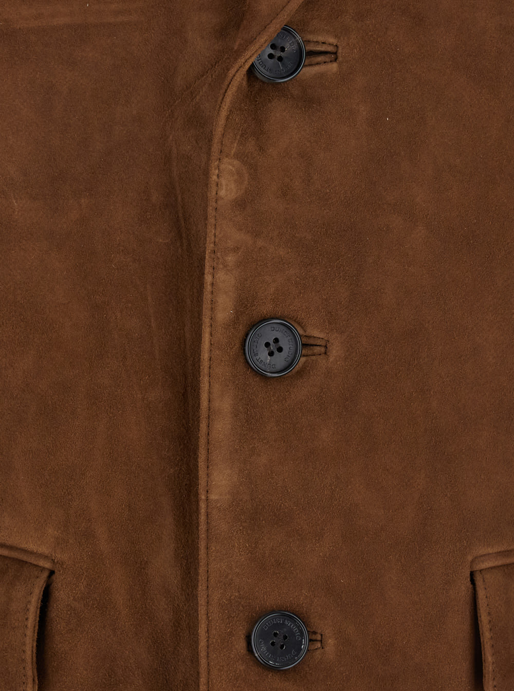 Dunst Unisex Suede Tailored Half Jacket In Brown