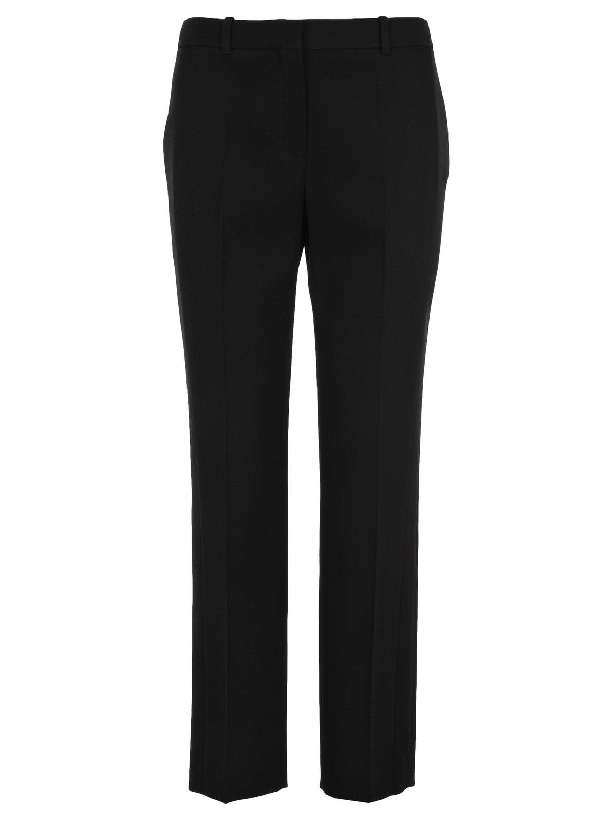 Shop Givenchy Contrasting Trim Tuxedo Trousers In Black