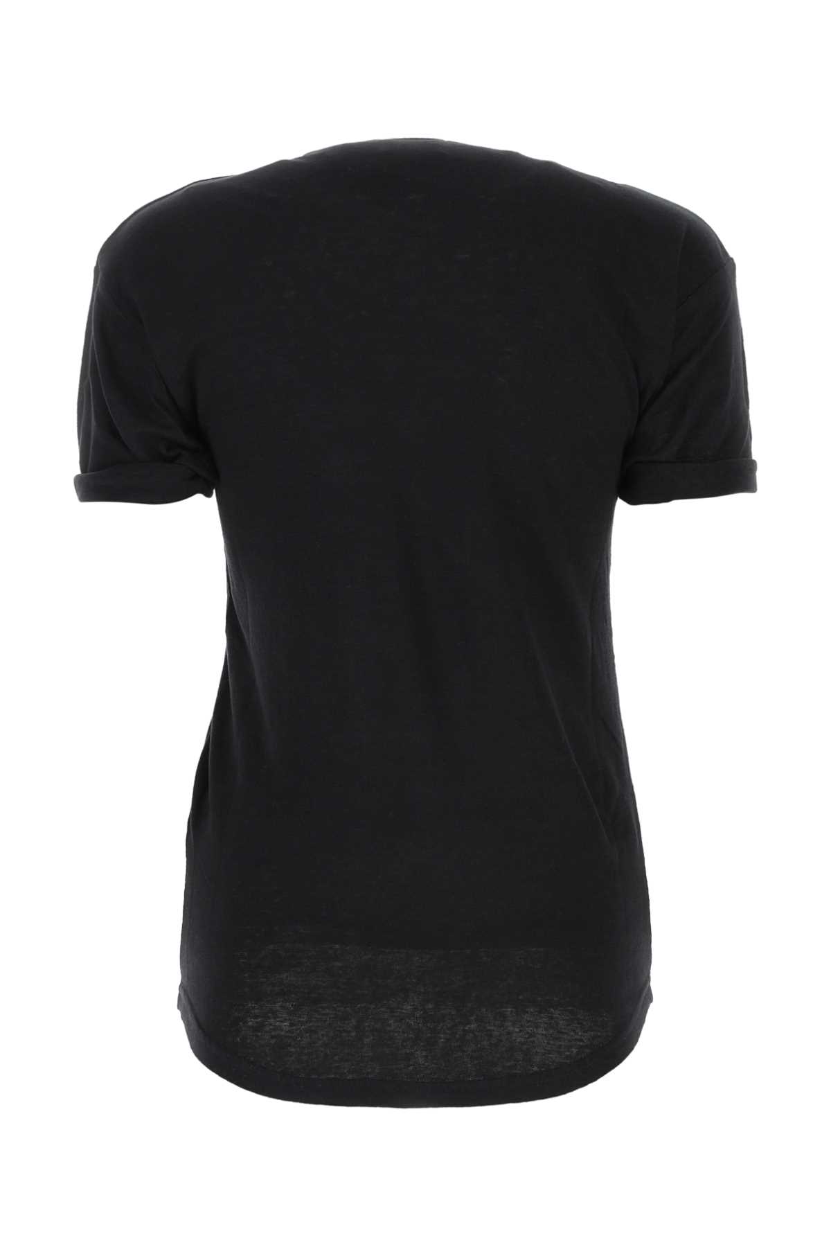Marant Etoile Black Linen Koldi T-shirt